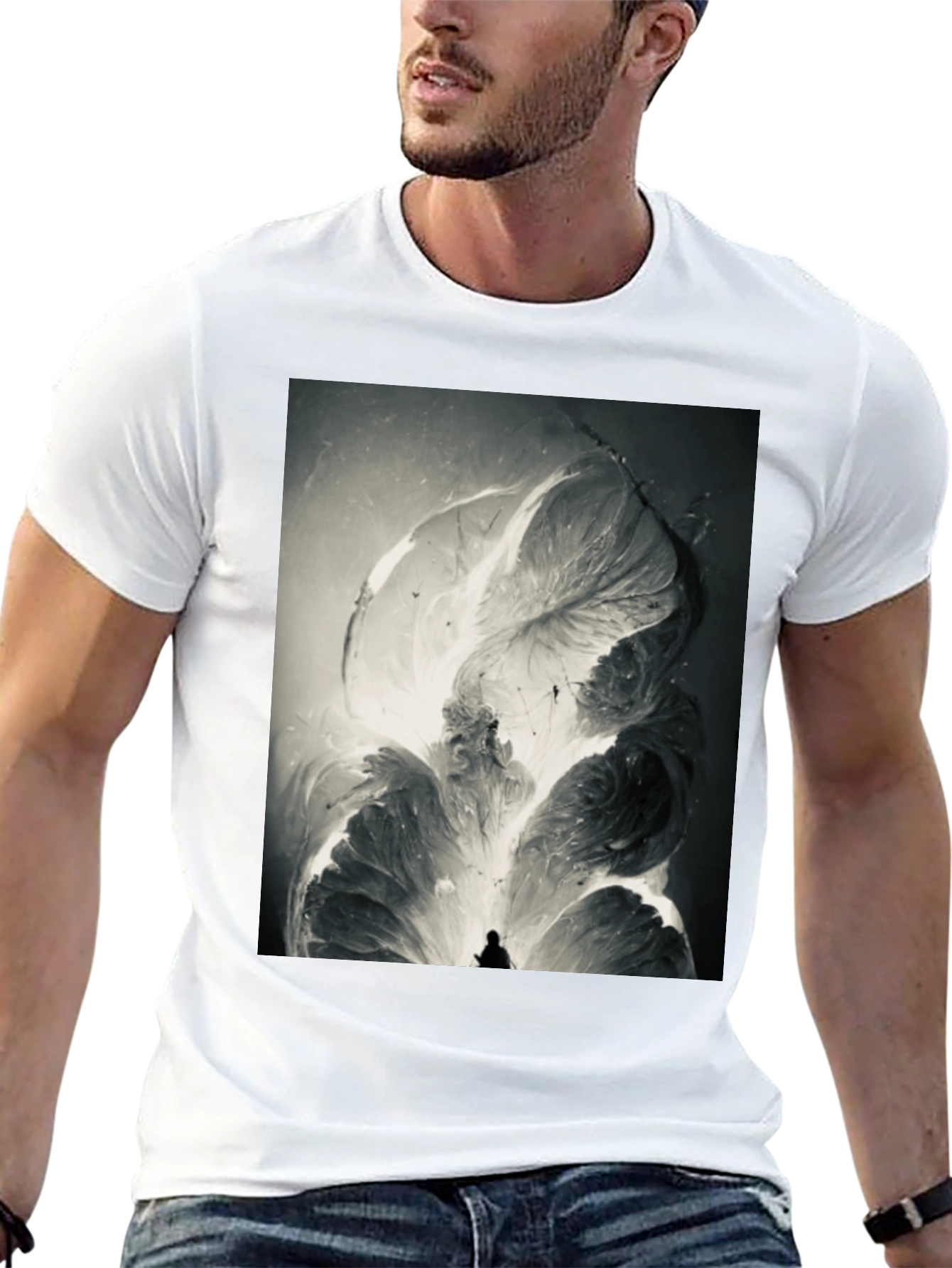 Abstract Art Black T-Shirt - Unique Graphic Tee