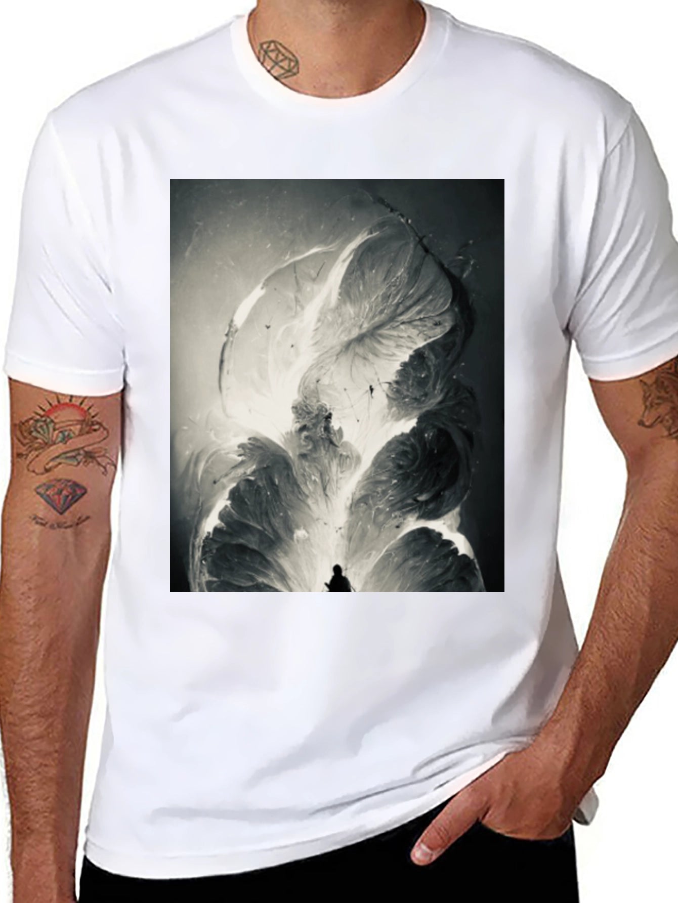 Abstract Art Black T-Shirt - Unique Graphic Tee