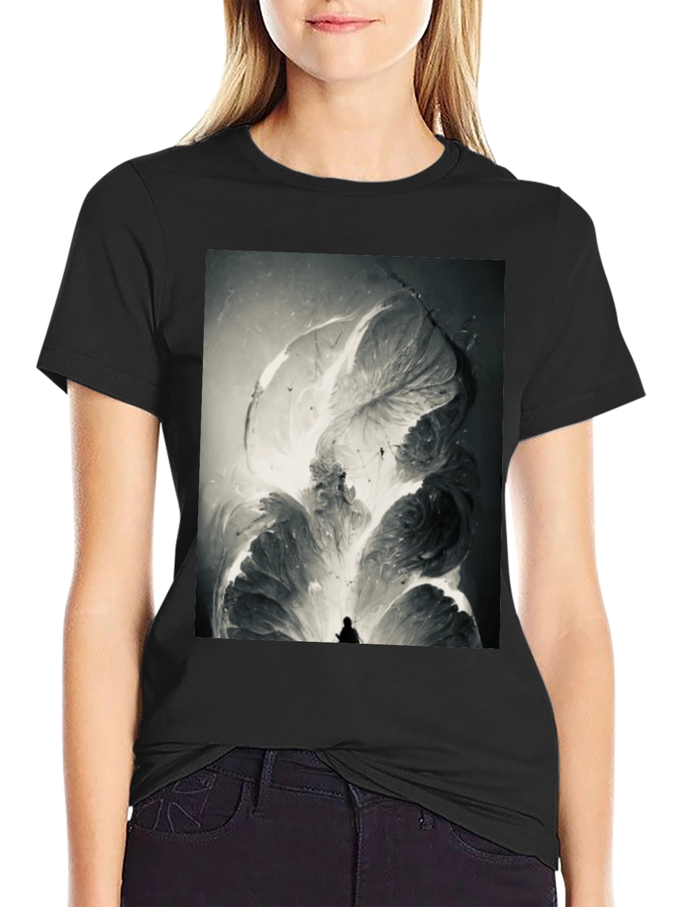Abstract Art Black T-Shirt - Unique Graphic Tee
