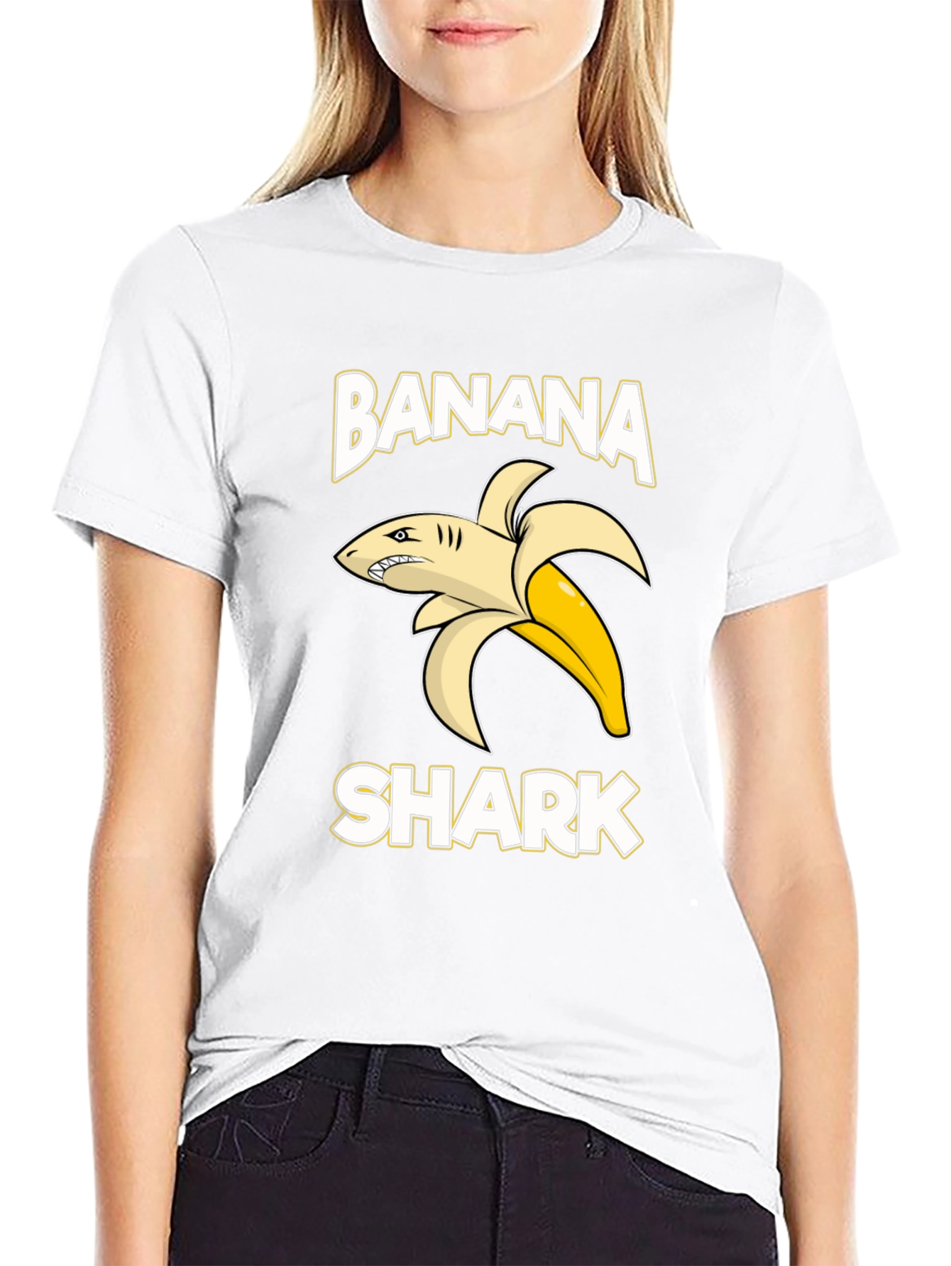 Banana Shark Graphic T-Shirt