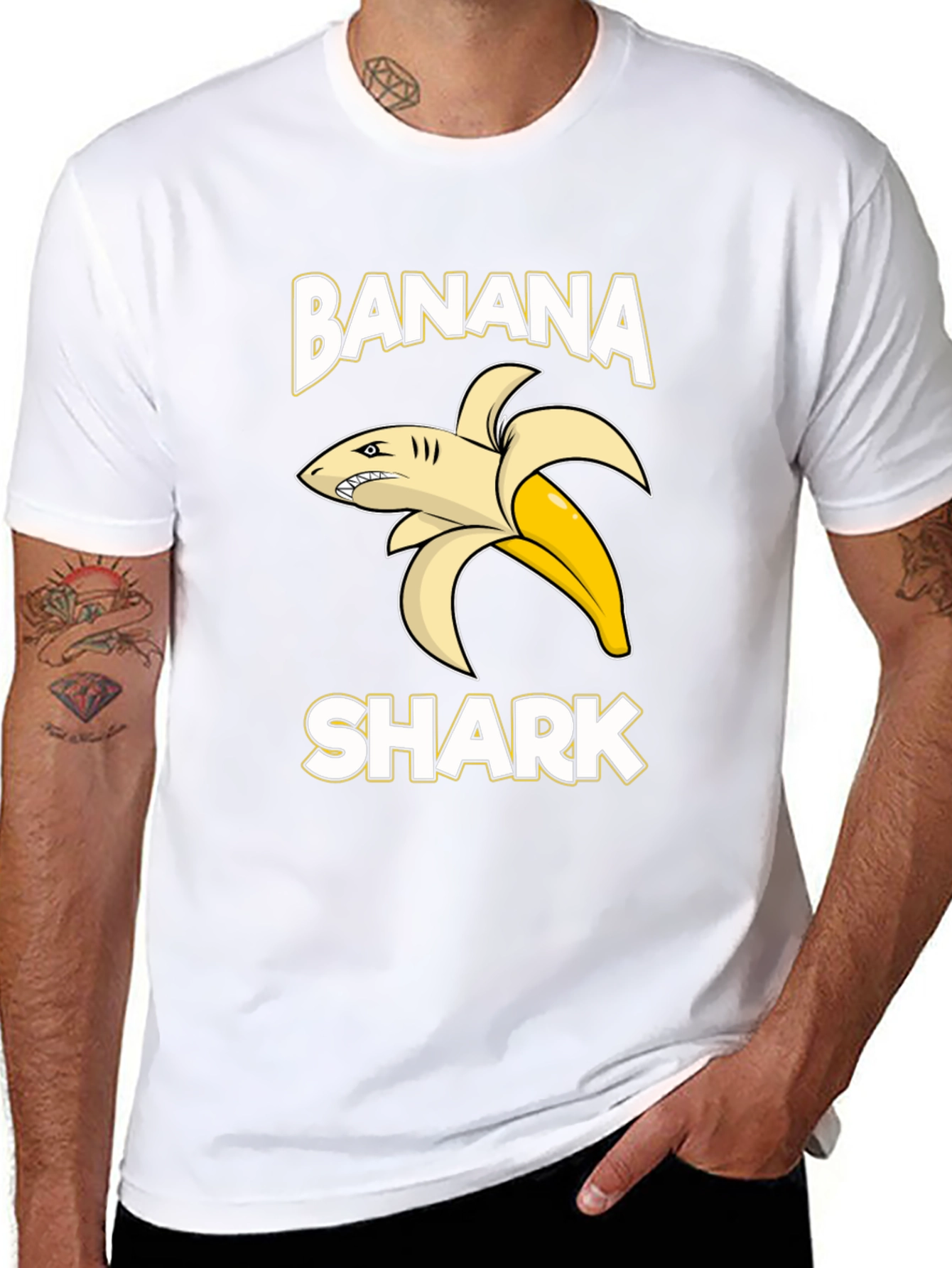 Banana Shark Graphic T-Shirt