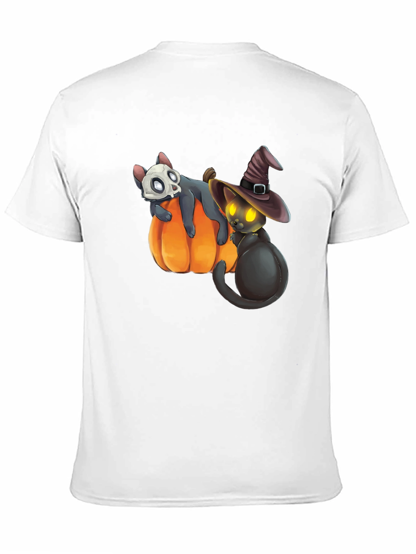 Halloween Cats on Pumpkin T-Shirt