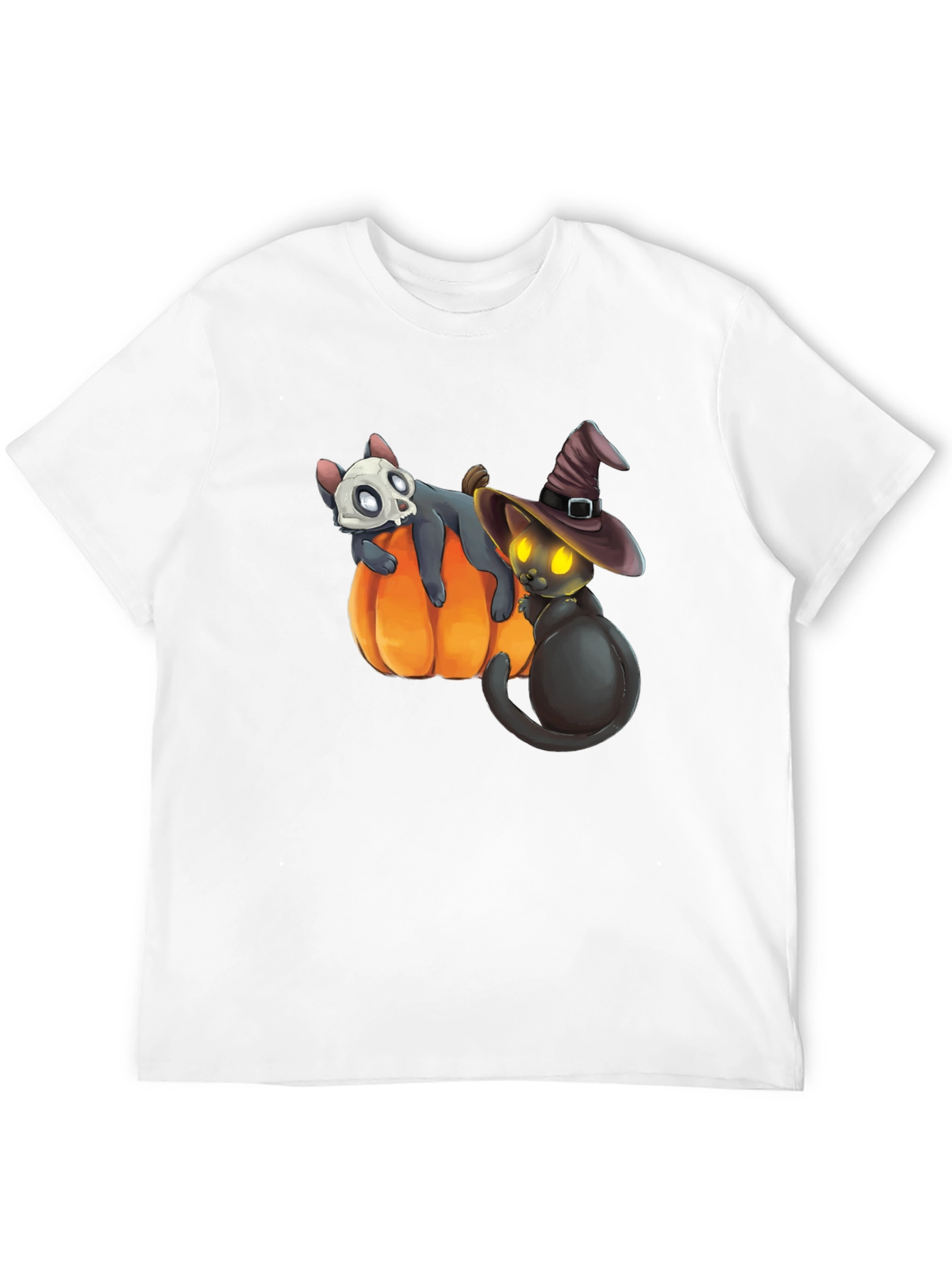 Halloween Cats on Pumpkin T-Shirt