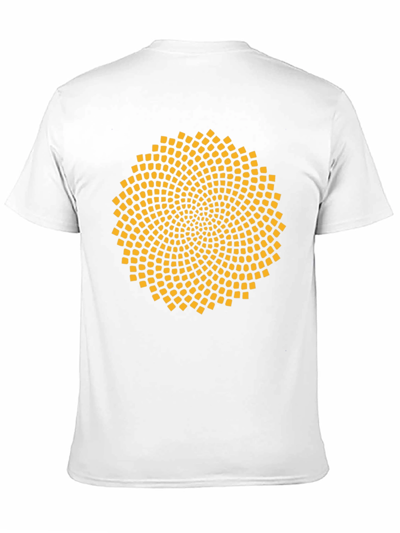 Geometric Sunflower Graphic Tee - Black