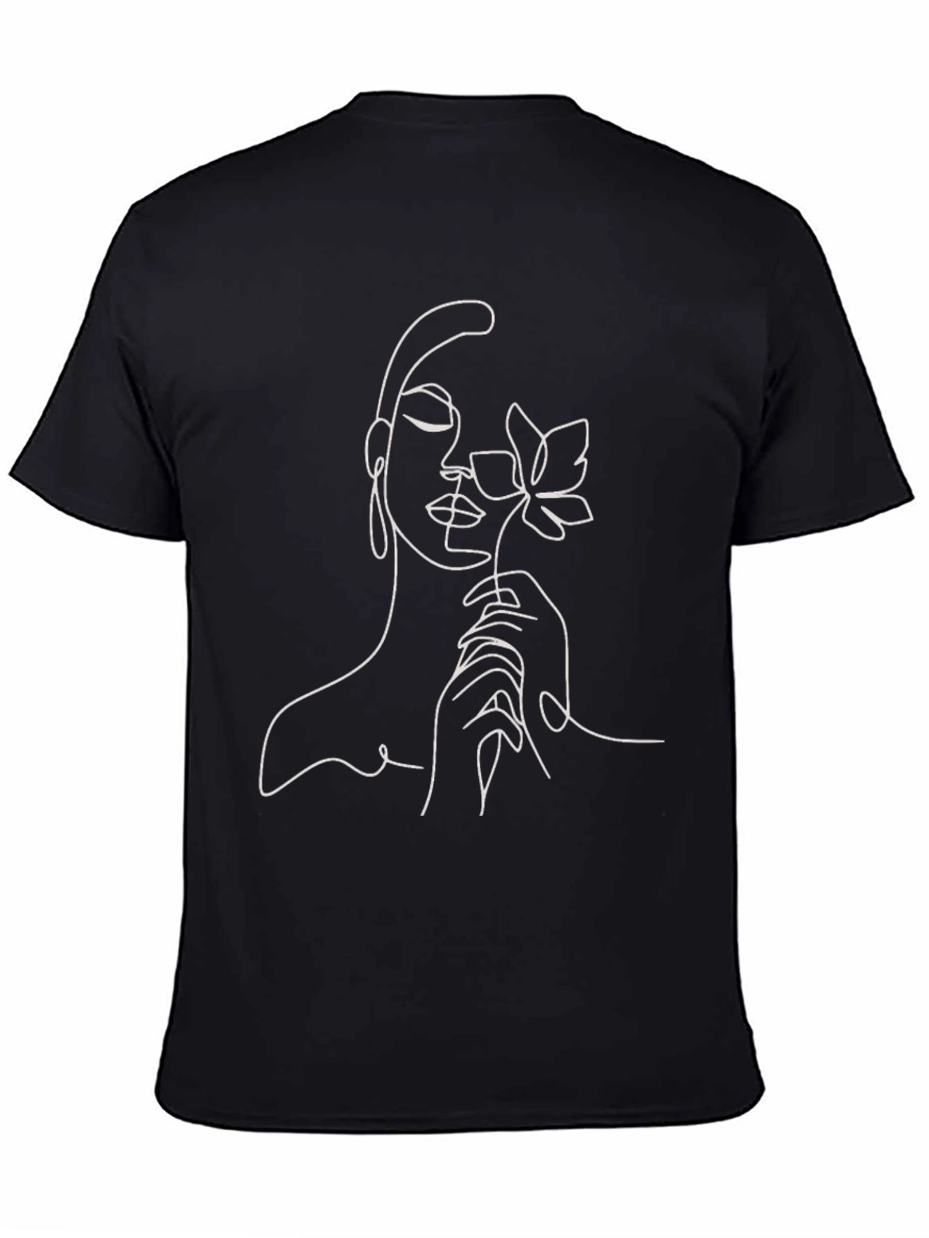 Abstract Woman & Flower Graphic T-Shirt