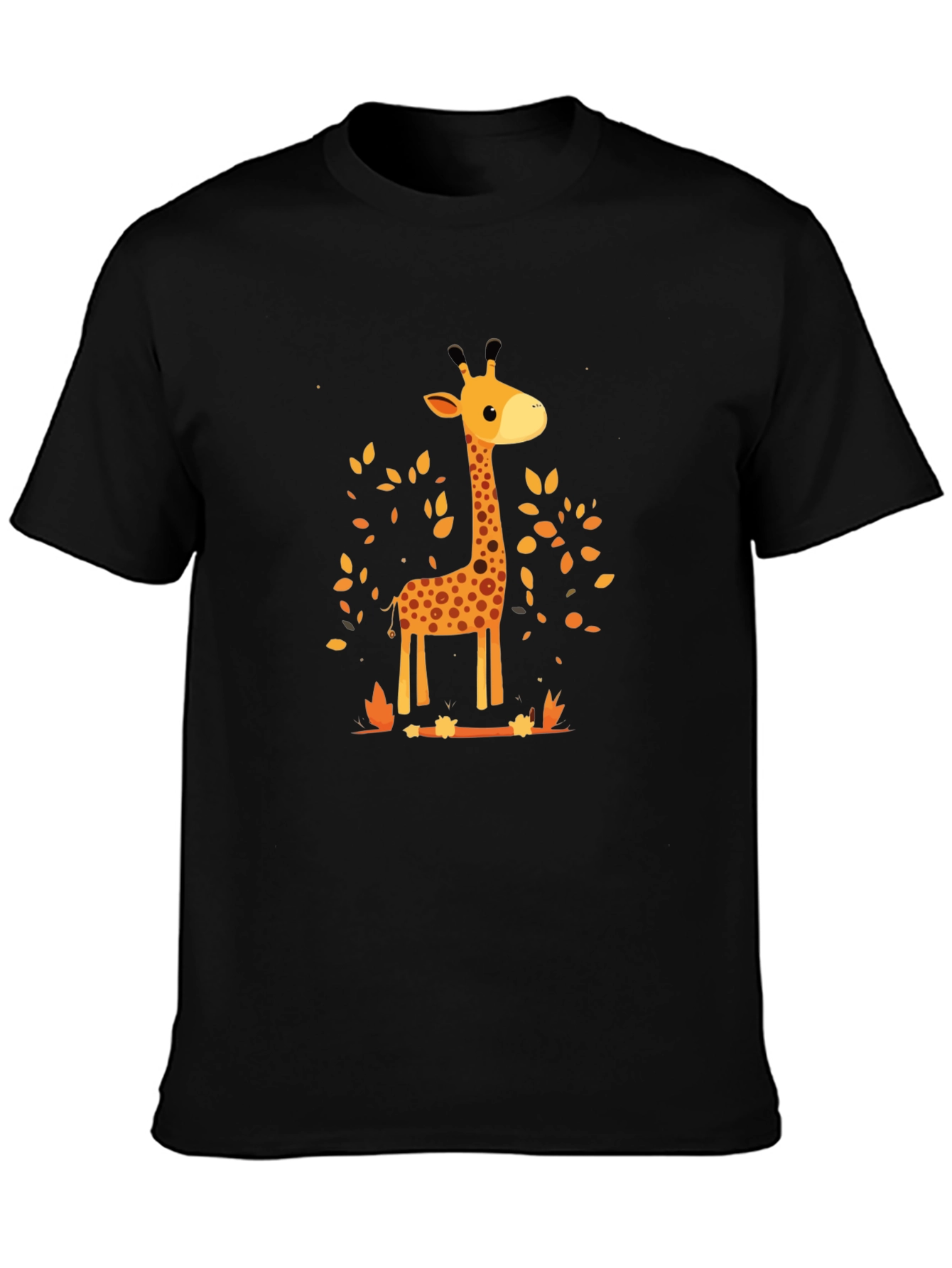 Giraffe Print Crewneck T-Shirt