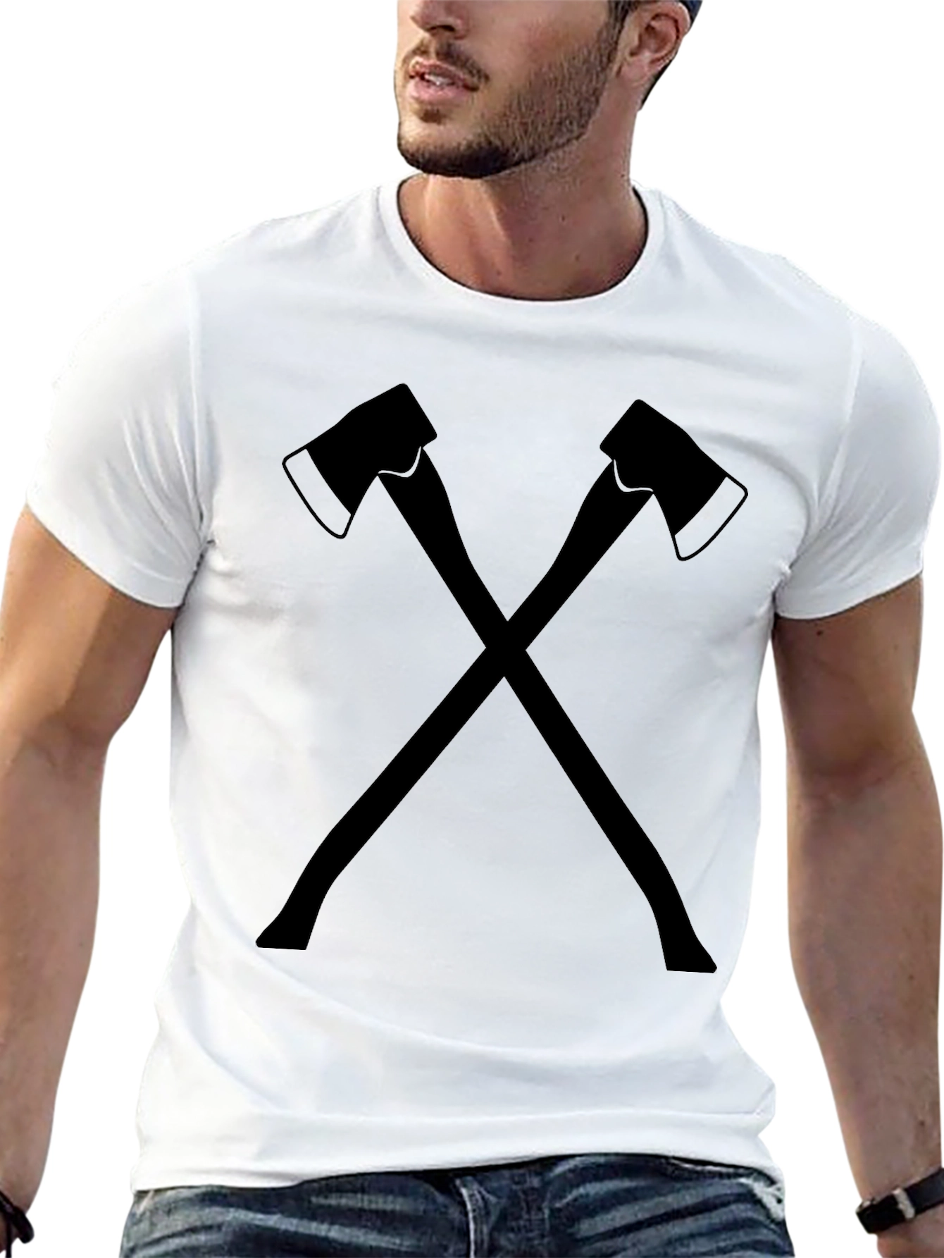 Axe Crossed Graphic Tee - Lumberjack Style