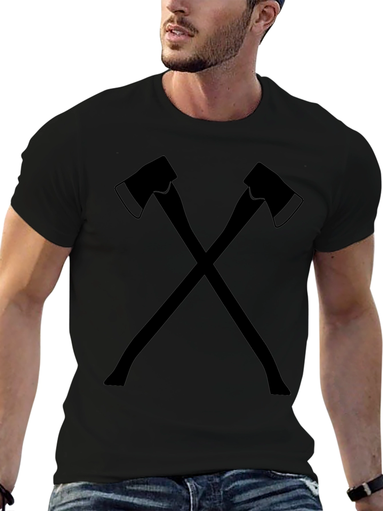Axe Crossed Graphic Tee - Lumberjack Style