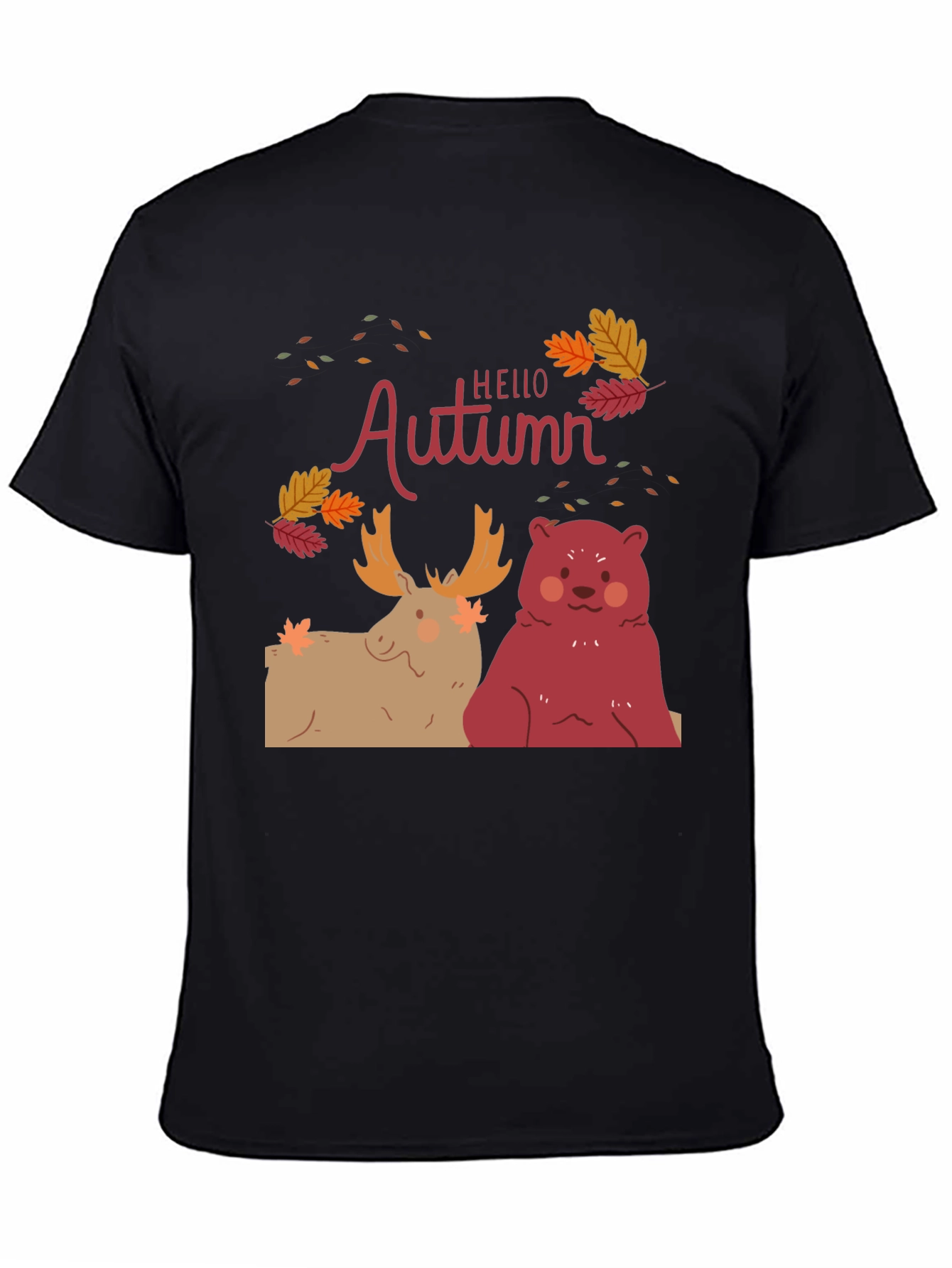 Hello Autumn T-Shirt - Moose and Bear Design