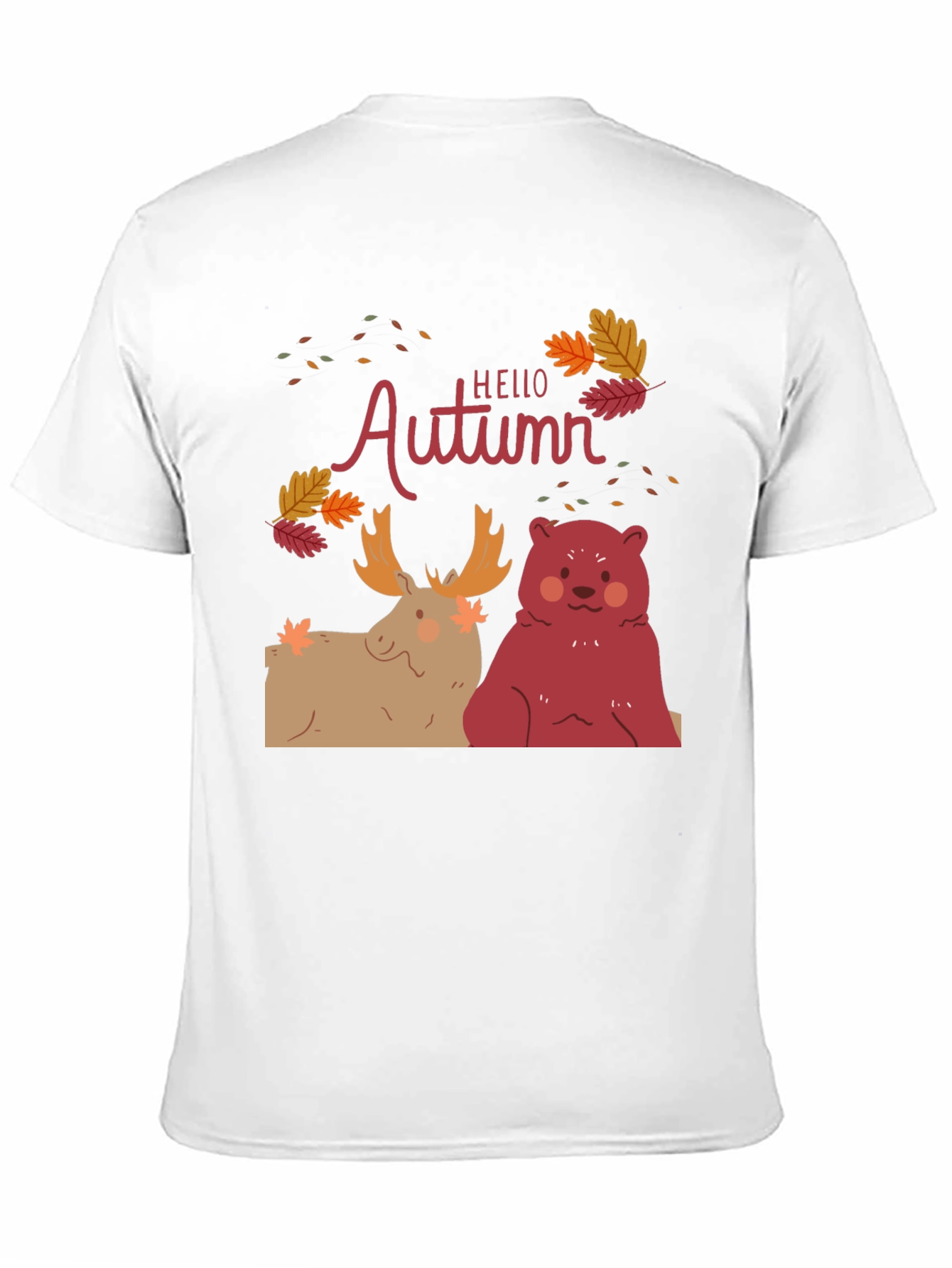 Hello Autumn T-Shirt - Moose and Bear Design