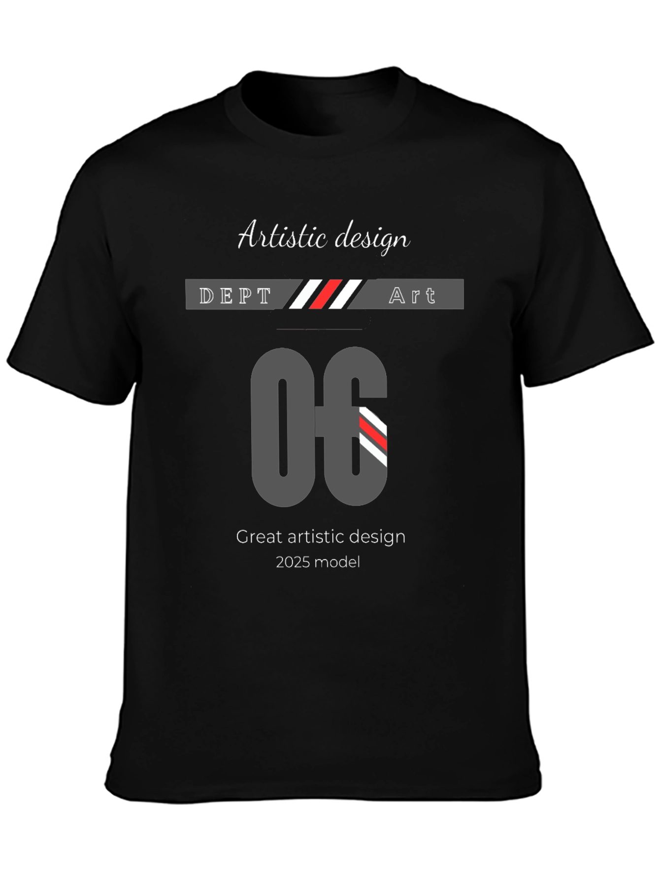 Artistic Design Black T-Shirt | 2025 Model