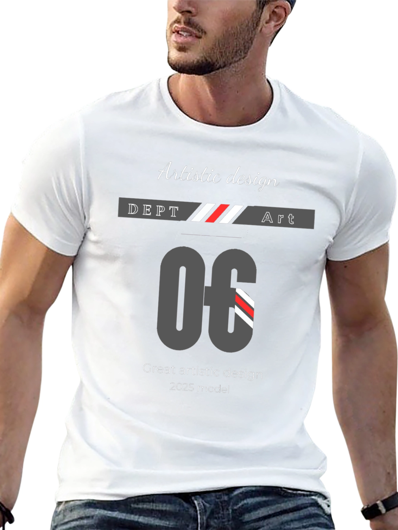Artistic Design Black T-Shirt | 2025 Model