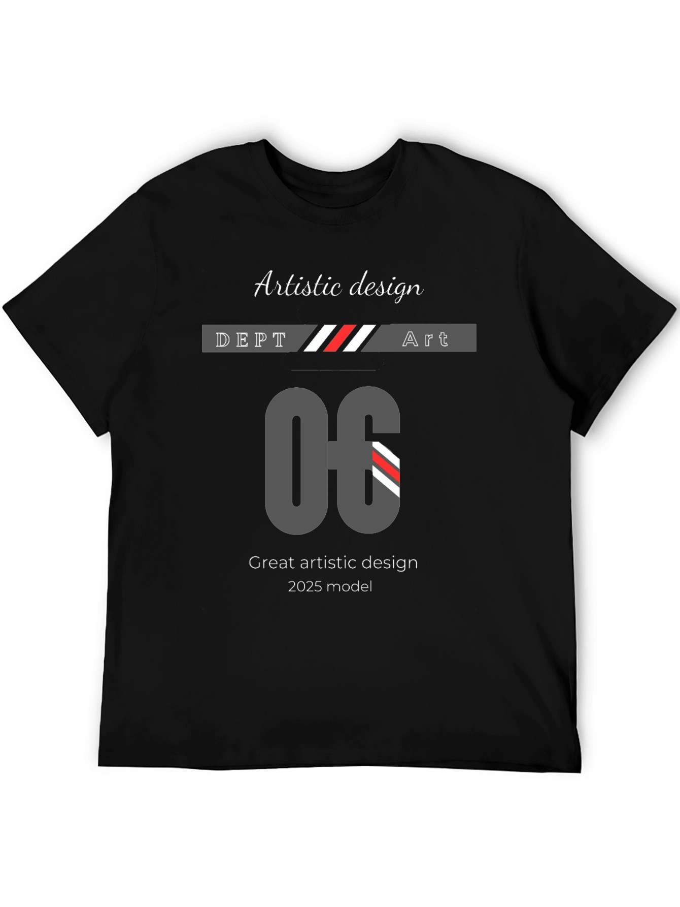 Artistic Design Black T-Shirt | 2025 Model