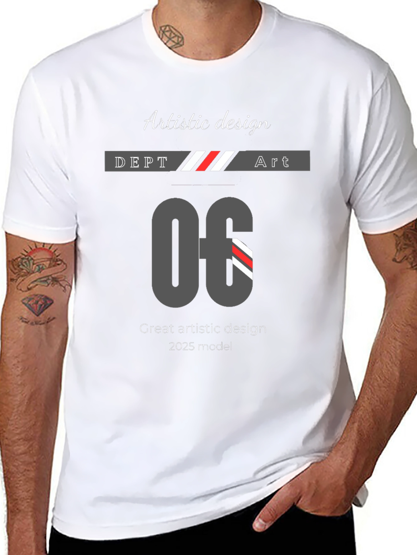 Artistic Design Black T-Shirt | 2025 Model