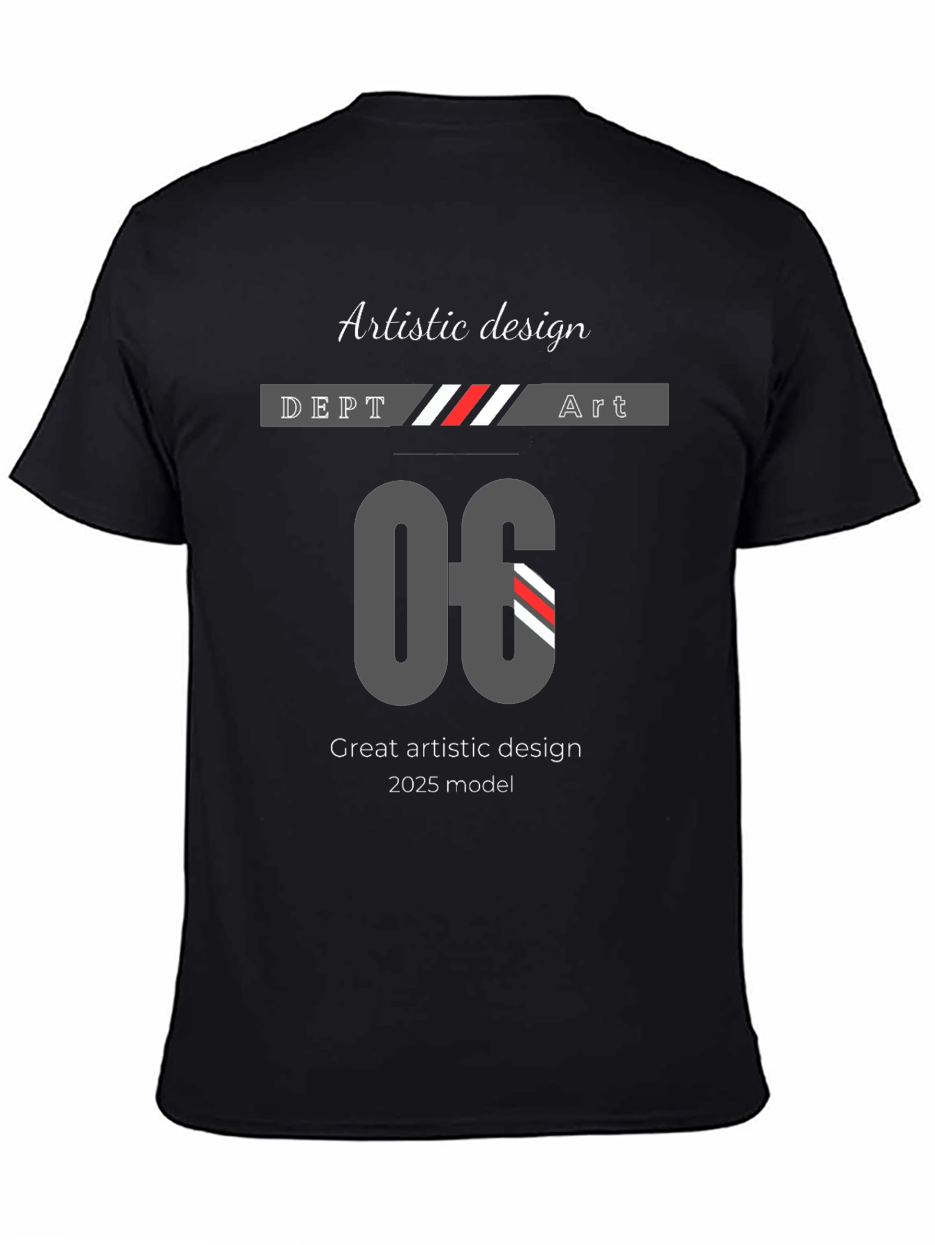 Artistic Design Black T-Shirt | 2025 Model