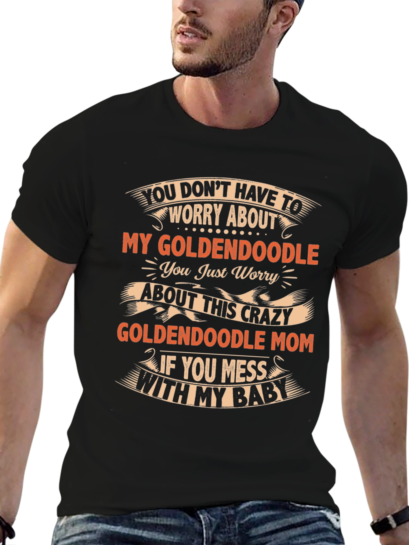 Goldendoodle Mom Crazy Baby Graphic T-Shirt