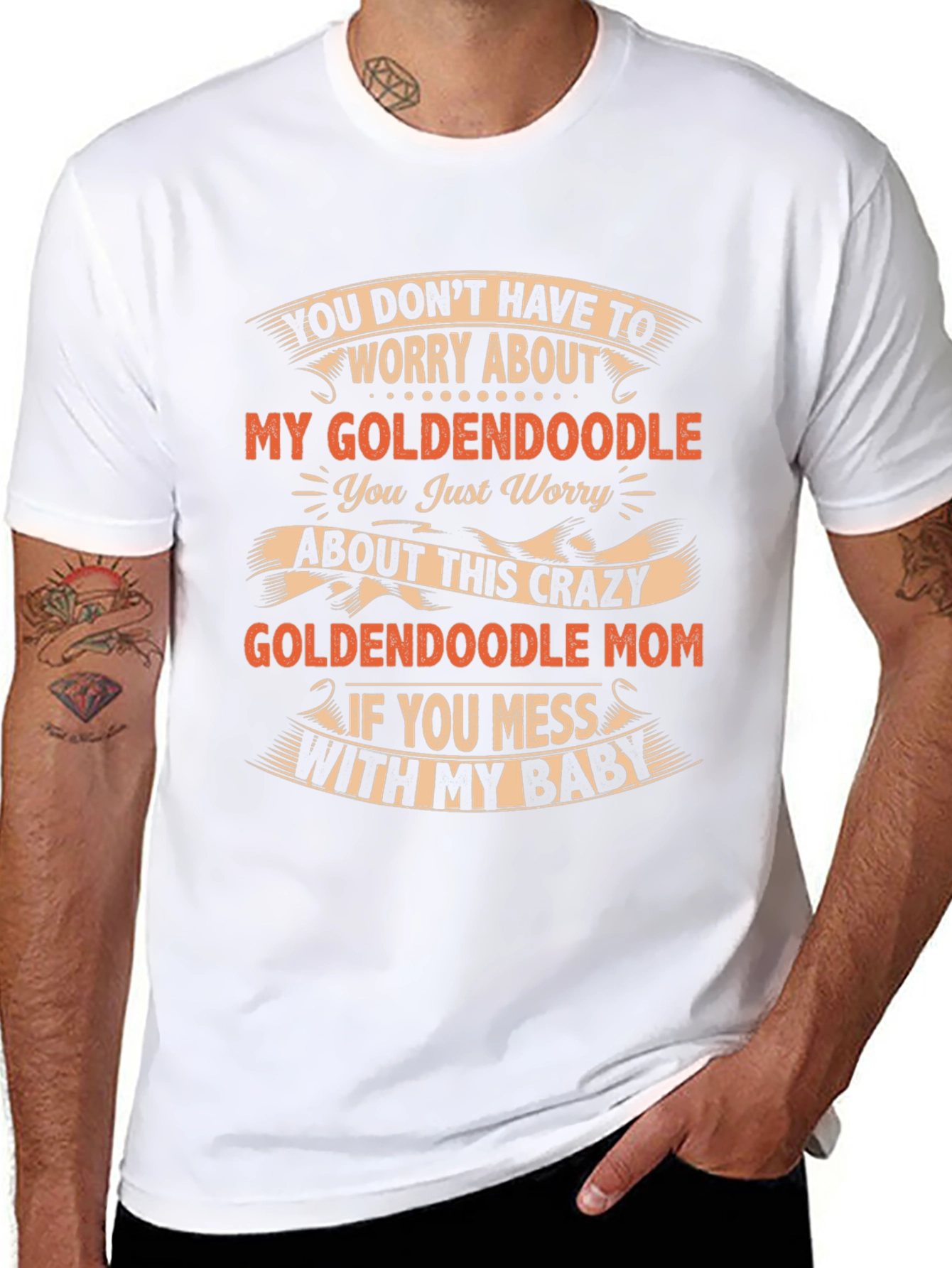 Goldendoodle Mom Crazy Baby Graphic T-Shirt