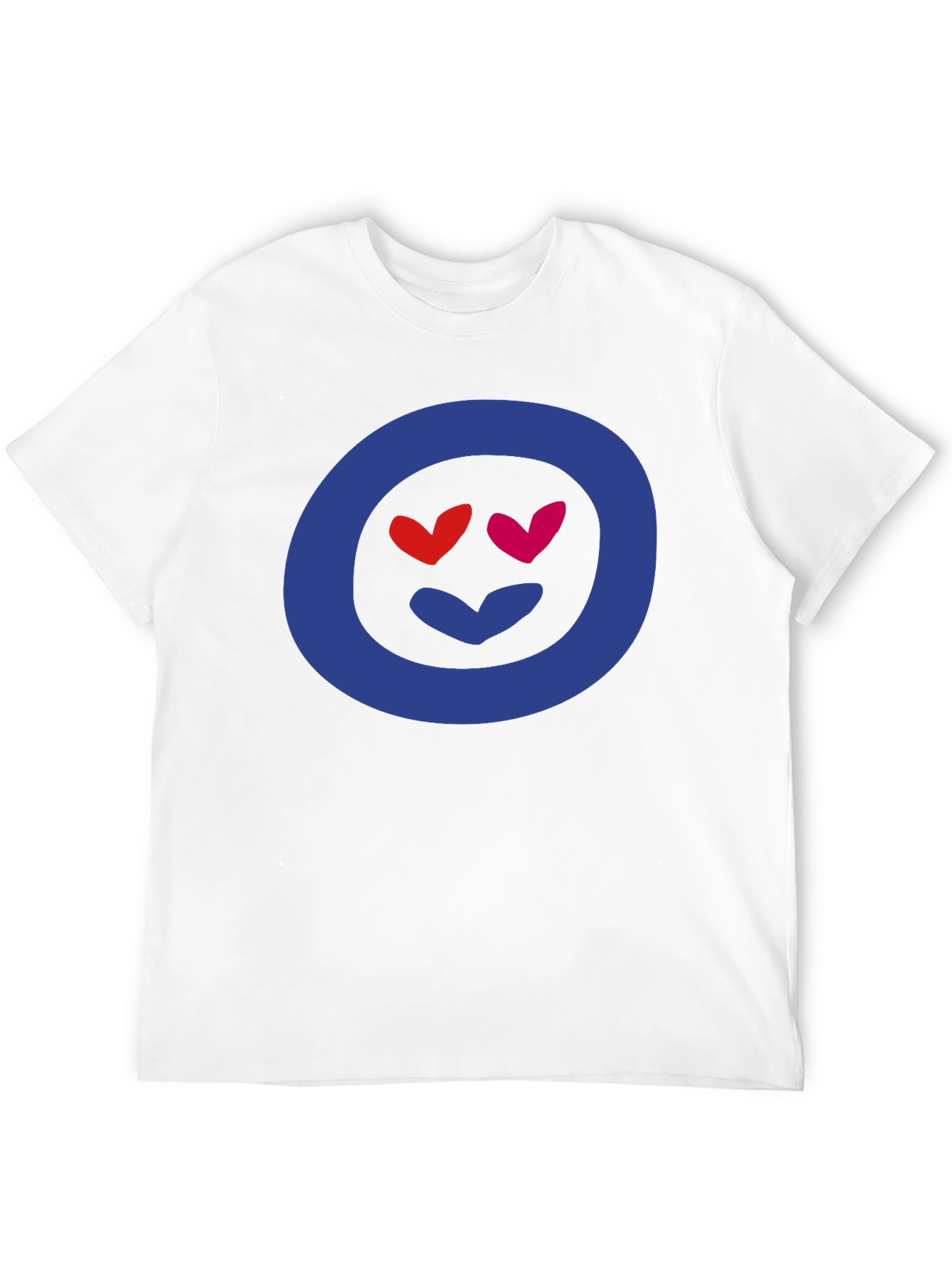 Heart Eyes Emoji Graphic Tee - Black Cotton Blend