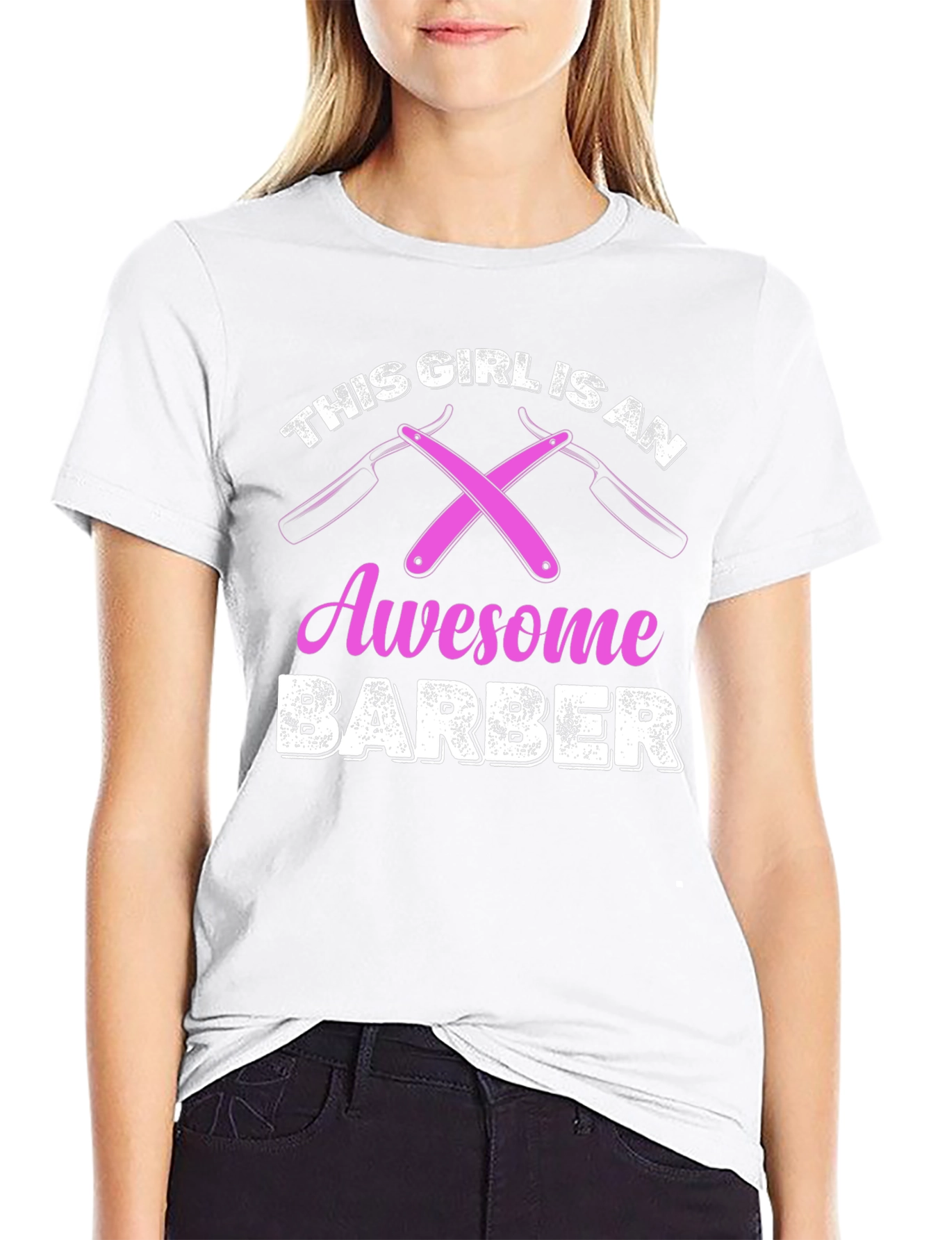 Awesome Barber Girl T-Shirt - Stylish & Unique!