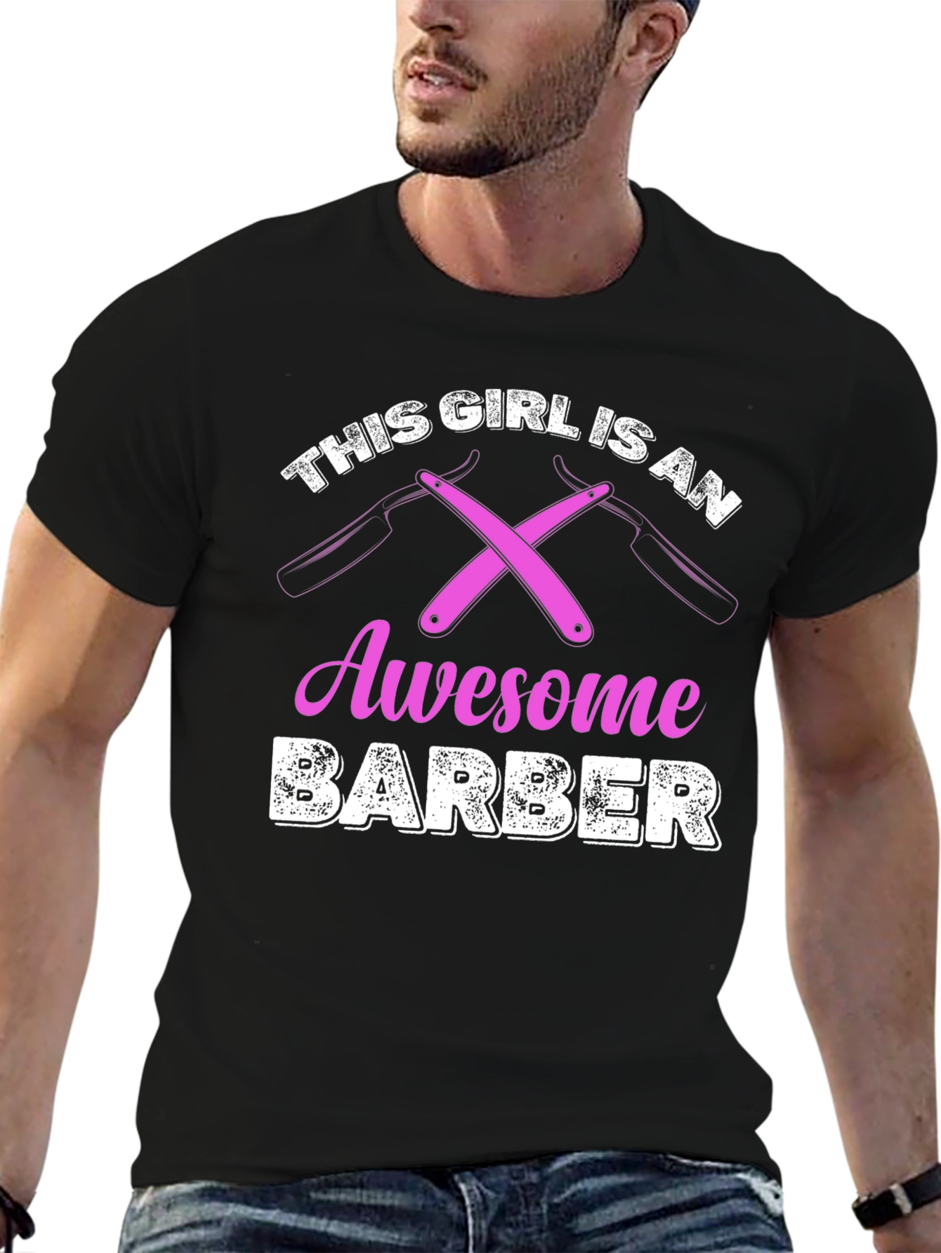 Awesome Barber Girl T-Shirt - Stylish & Unique!
