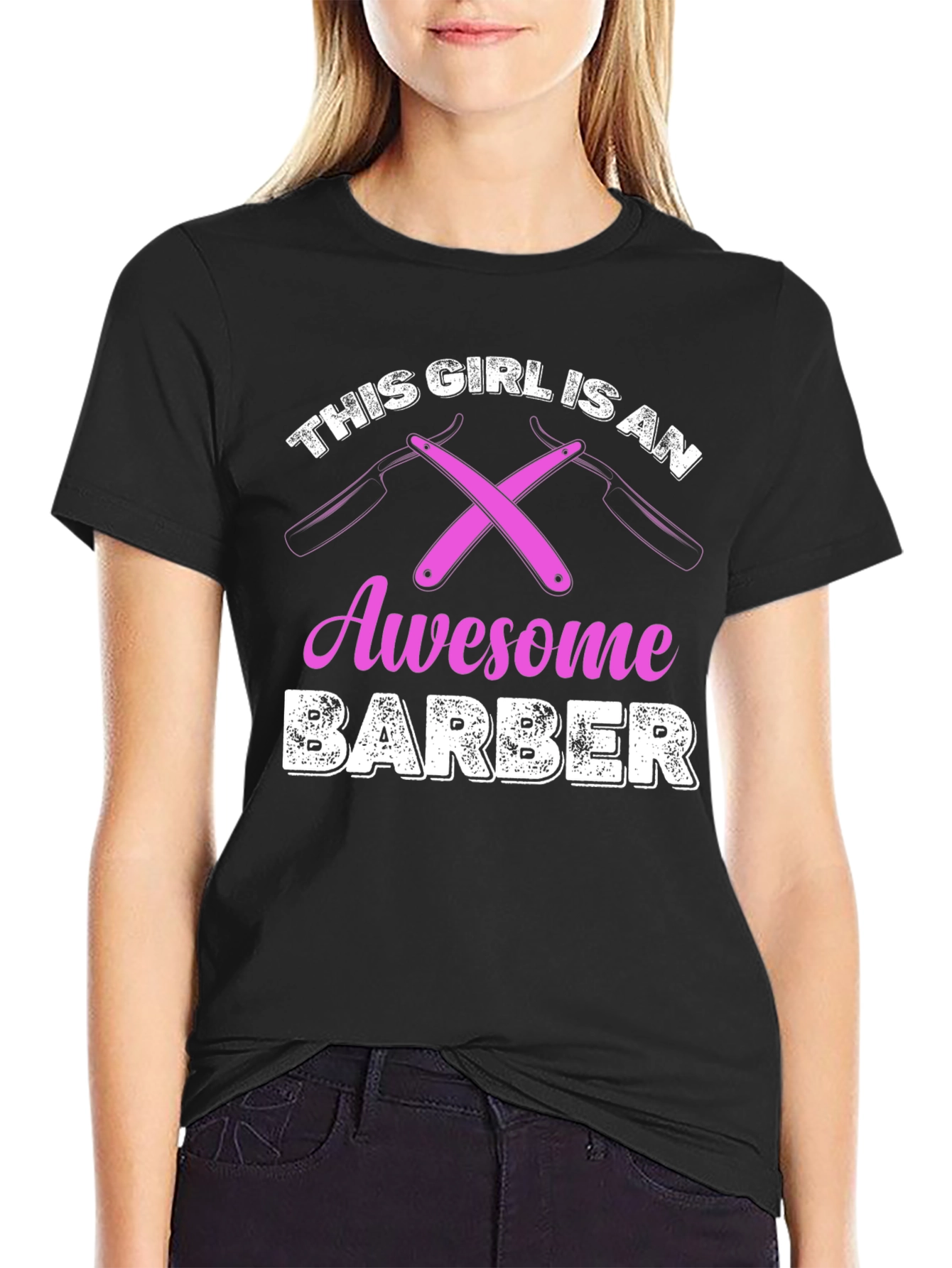 Awesome Barber Girl T-Shirt - Stylish & Unique!