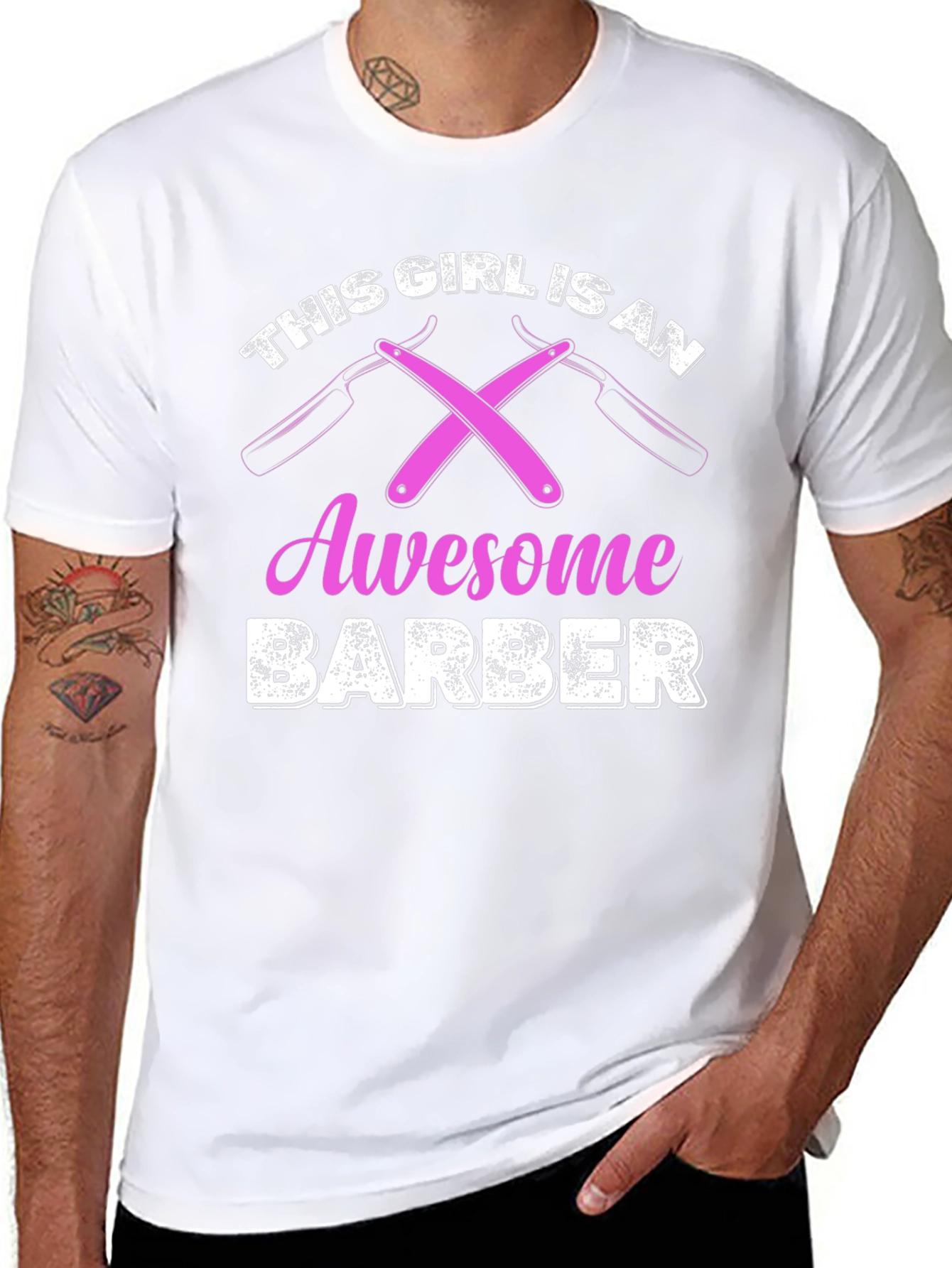 Awesome Barber Girl T-Shirt - Stylish & Unique!