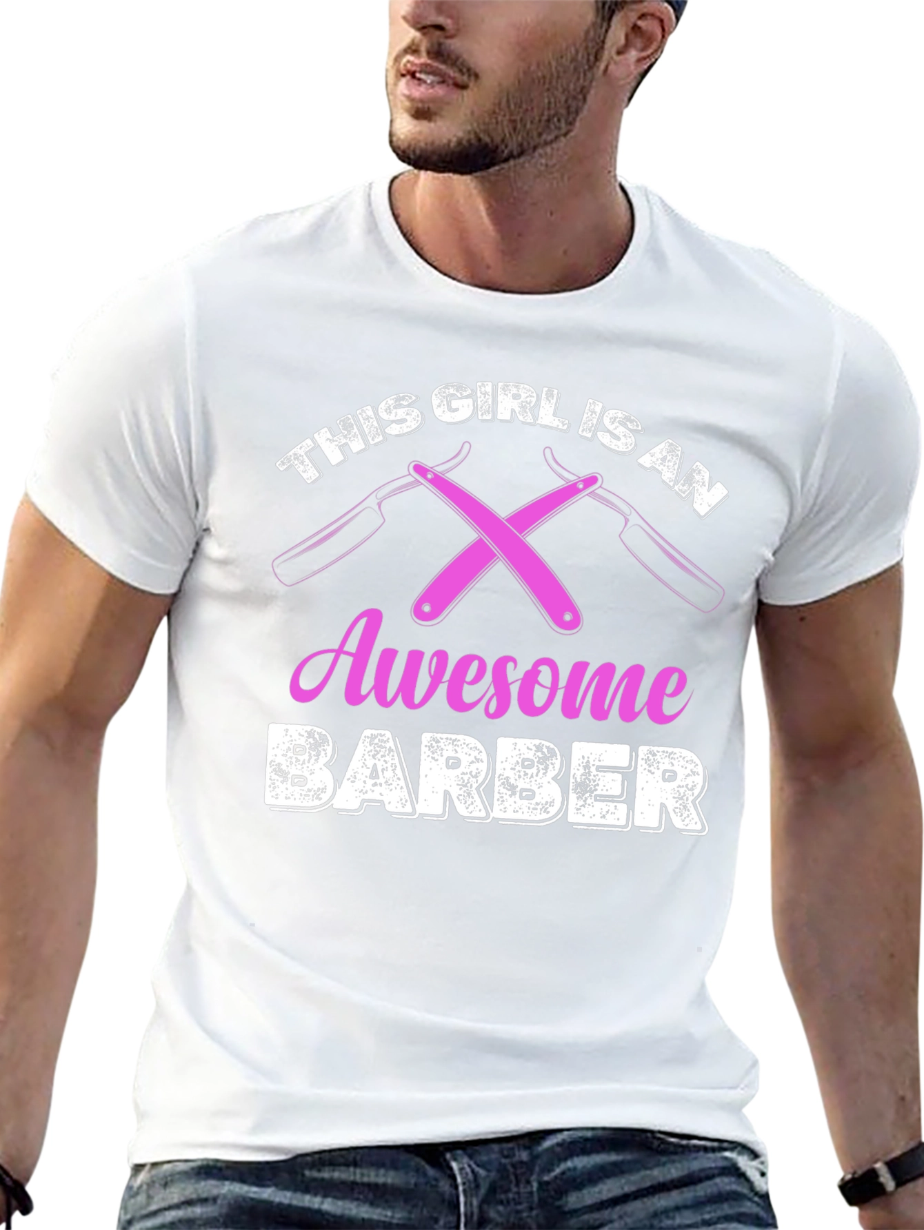 Awesome Barber Girl T-Shirt - Stylish & Unique!