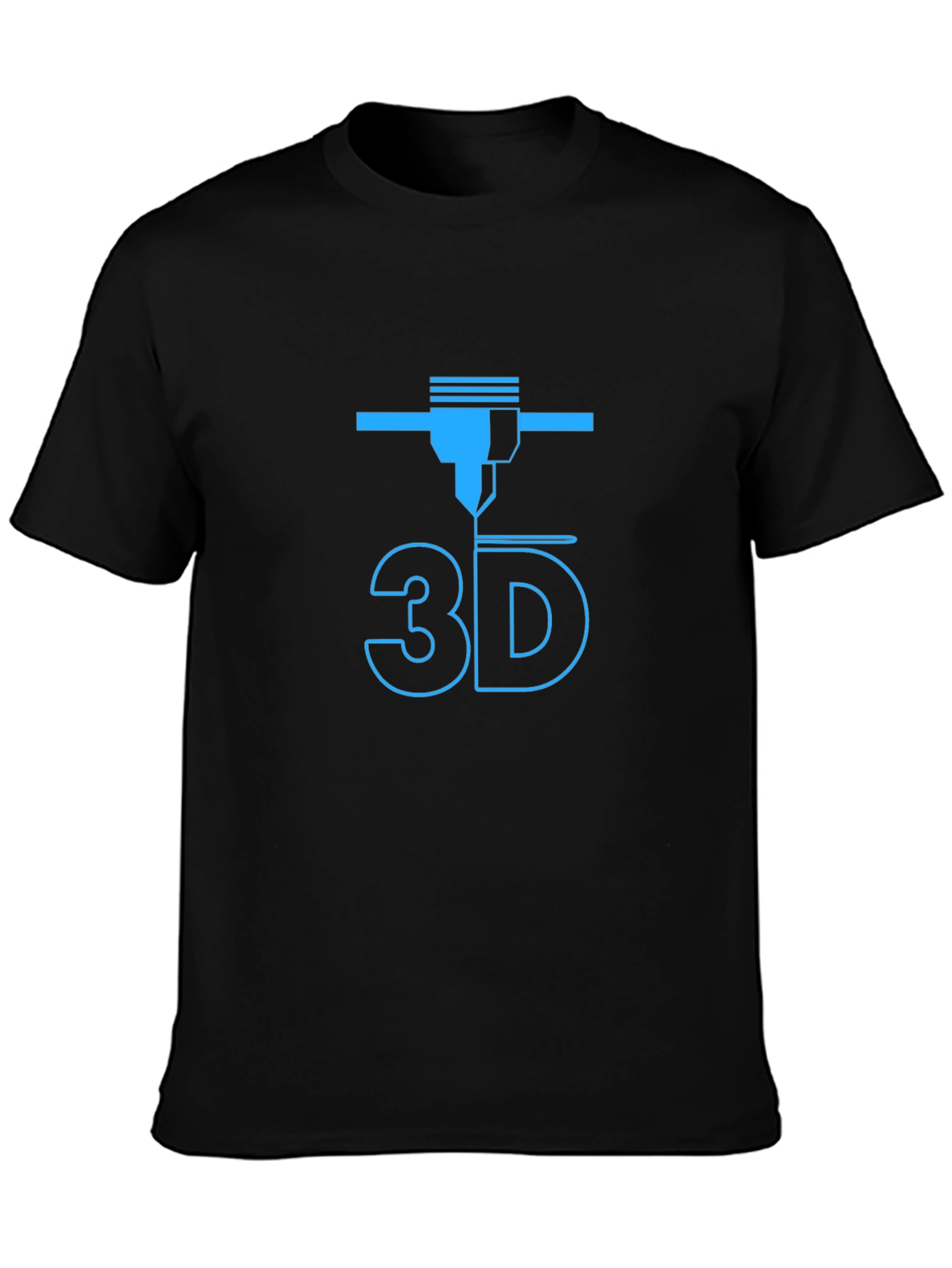 3D Printer Design Black T-Shirt