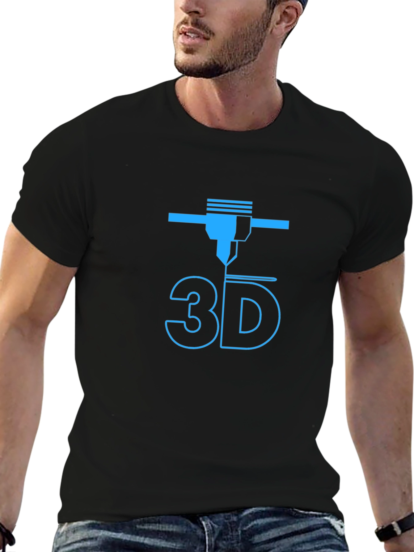 3D Printer Design Black T-Shirt