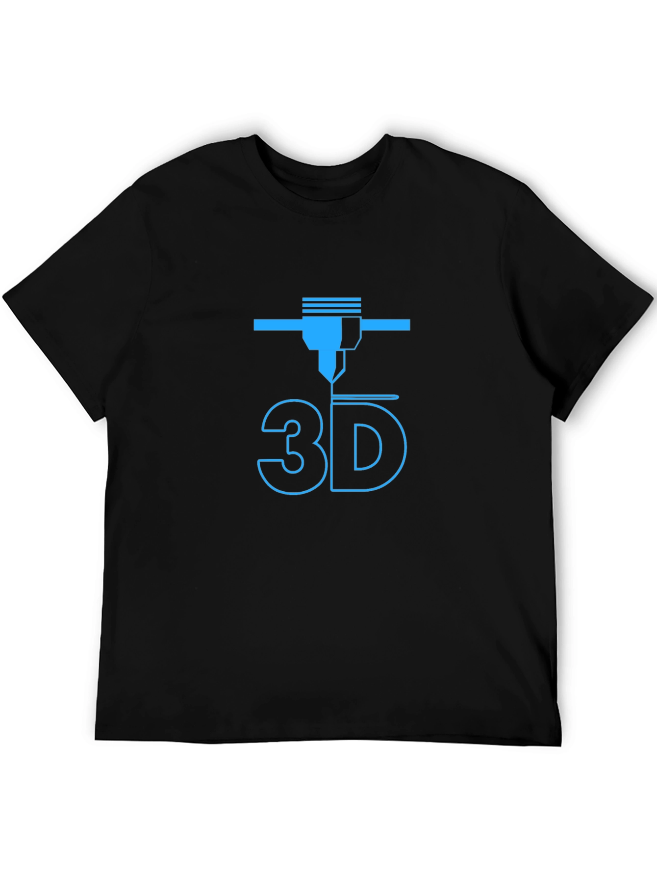 3D Printer Design Black T-Shirt