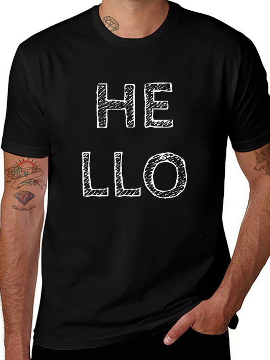 Hello Graphic Tee - Mens Black T-Shirt