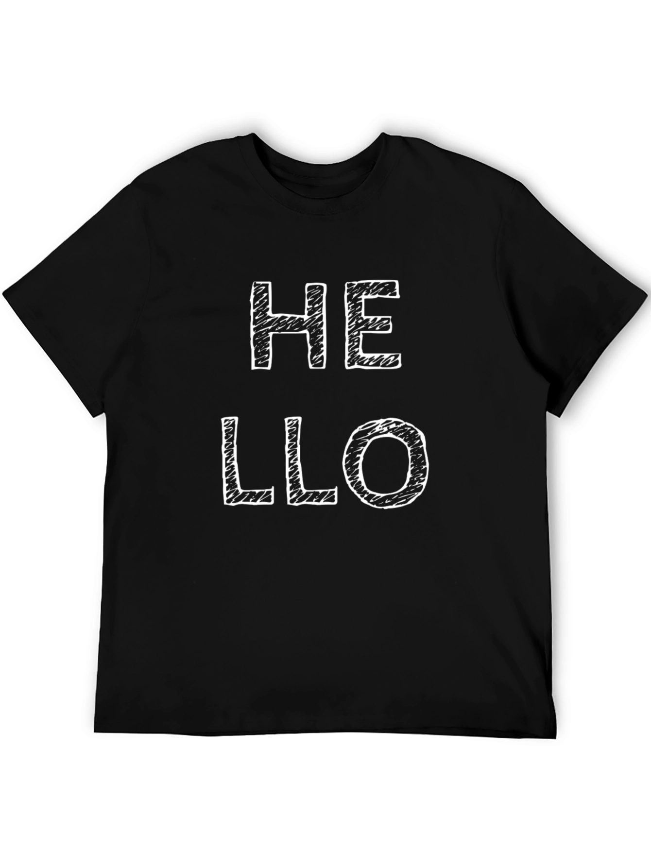 Hello Graphic Tee - Mens Black T-Shirt