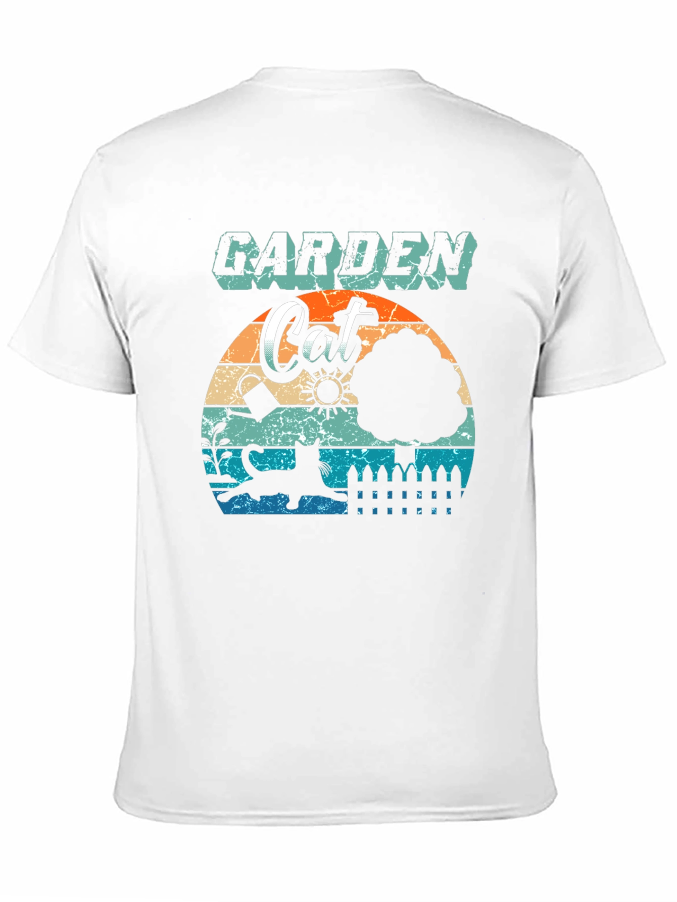 Garden Cat T-Shirt: Retro Style
