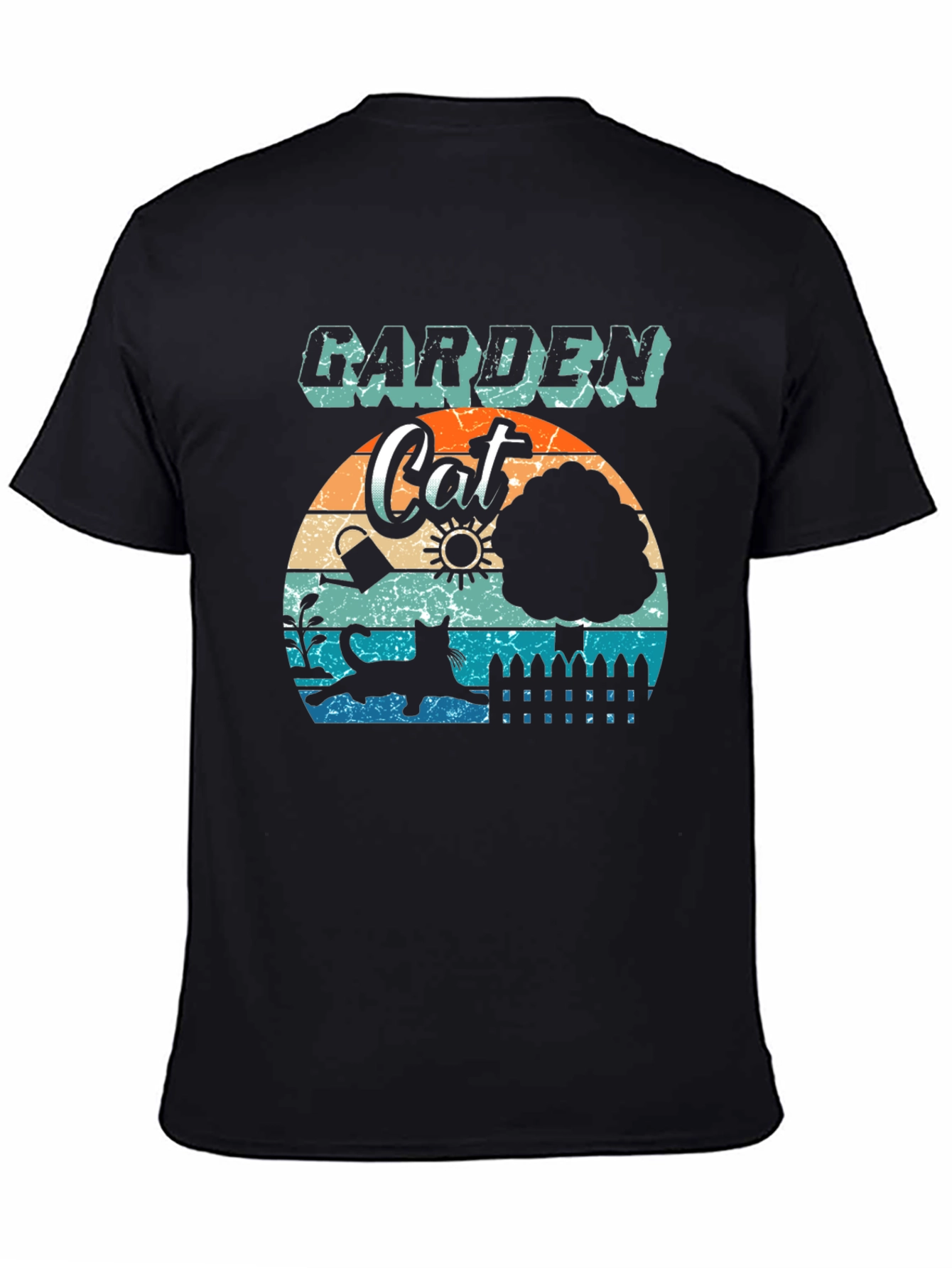 Garden Cat T-Shirt: Retro Style