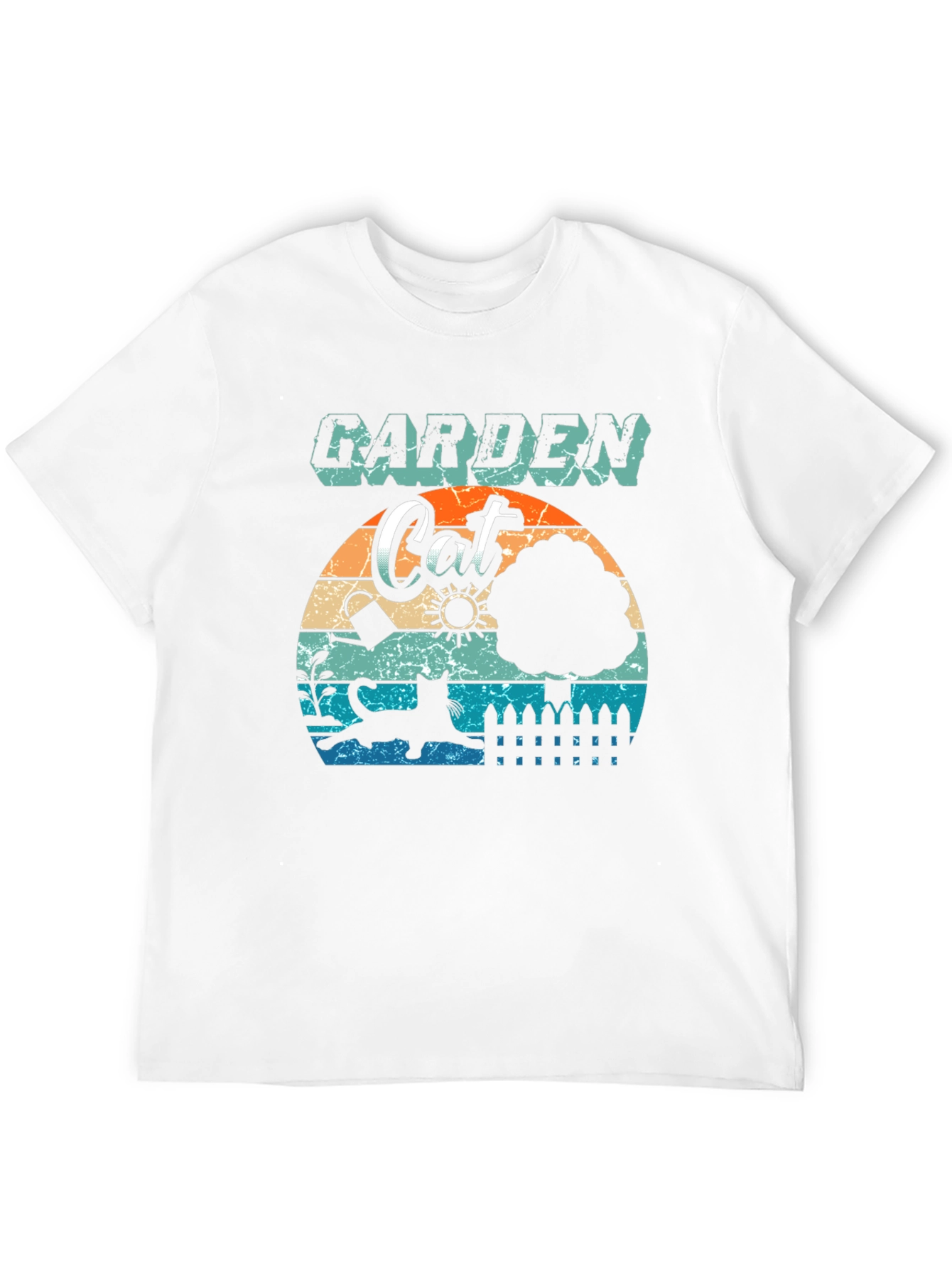 Garden Cat T-Shirt: Retro Style