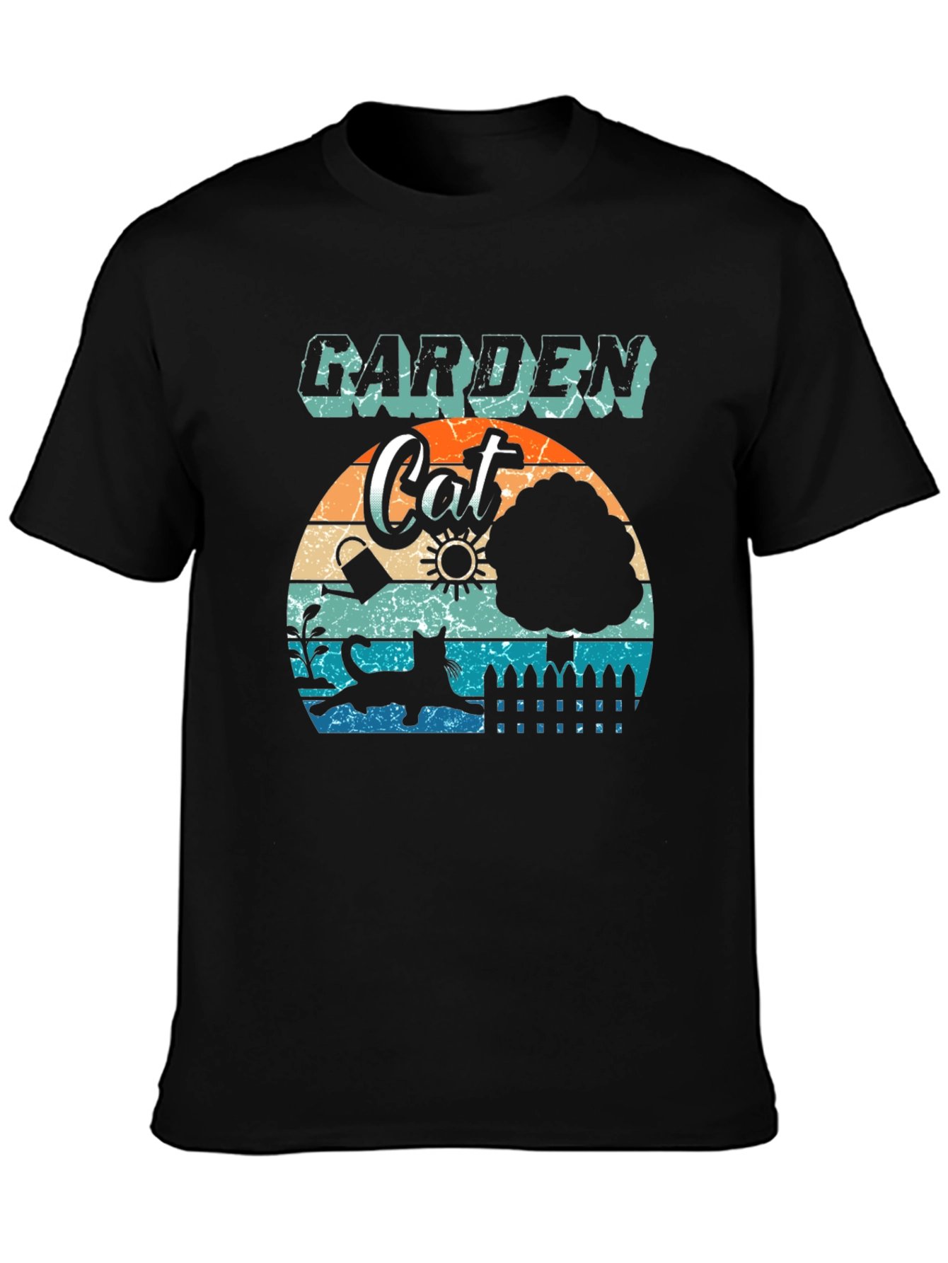 Garden Cat T-Shirt: Retro Style