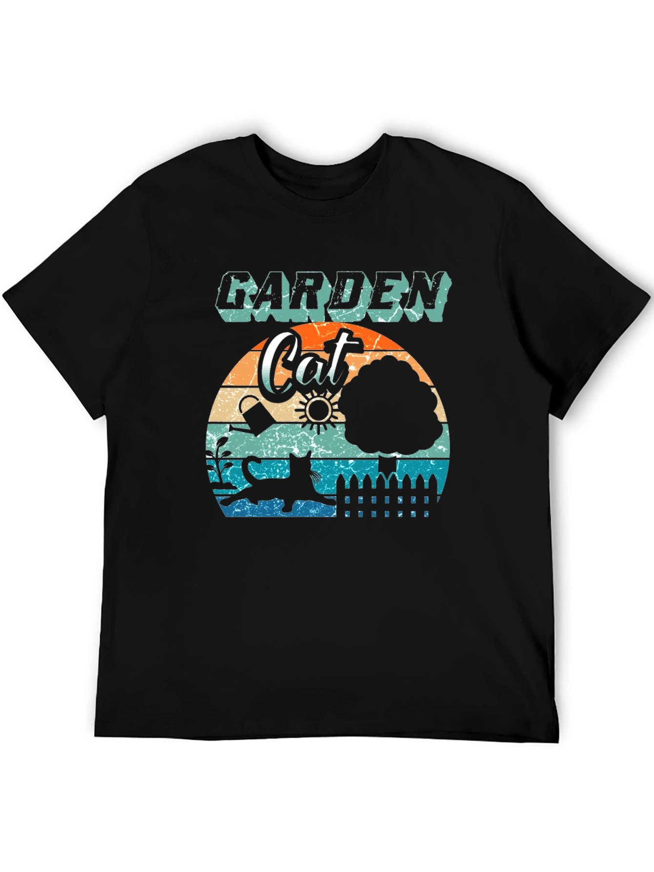 Garden Cat T-Shirt: Retro Style