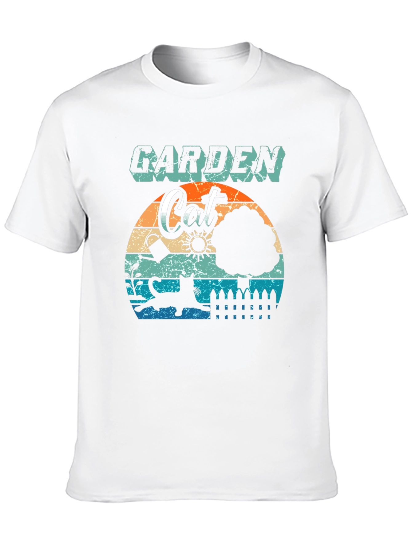 Garden Cat T-Shirt: Retro Style