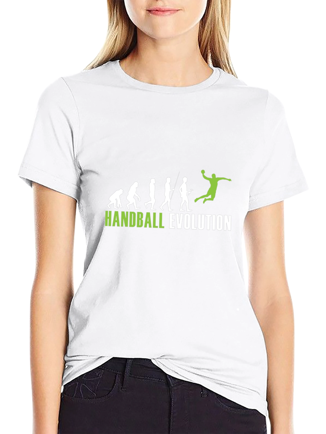 Handball Evolution Graphic Tee - Black Cotton T-Shirt