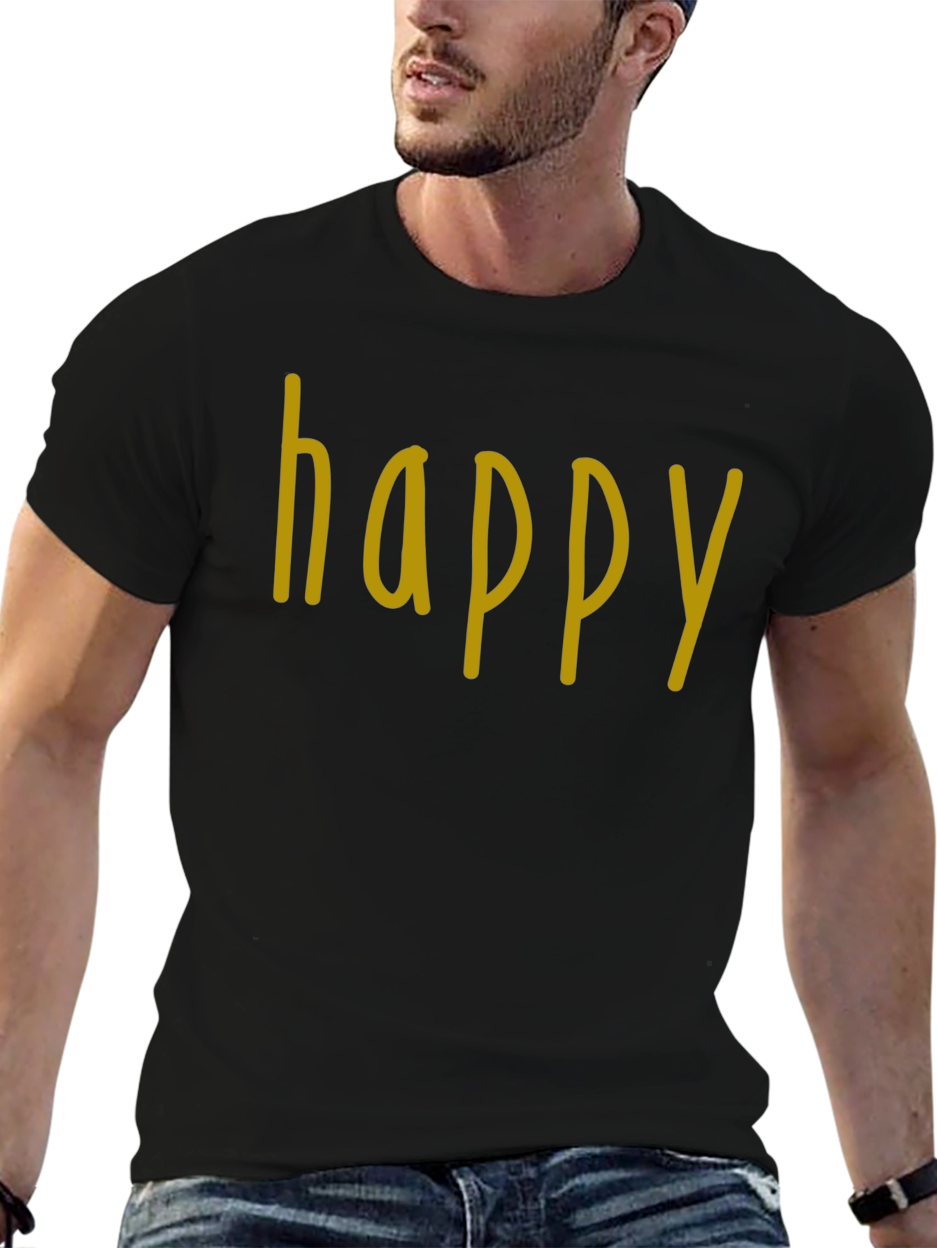 Happy Graphic T-Shirt - Casual Wear