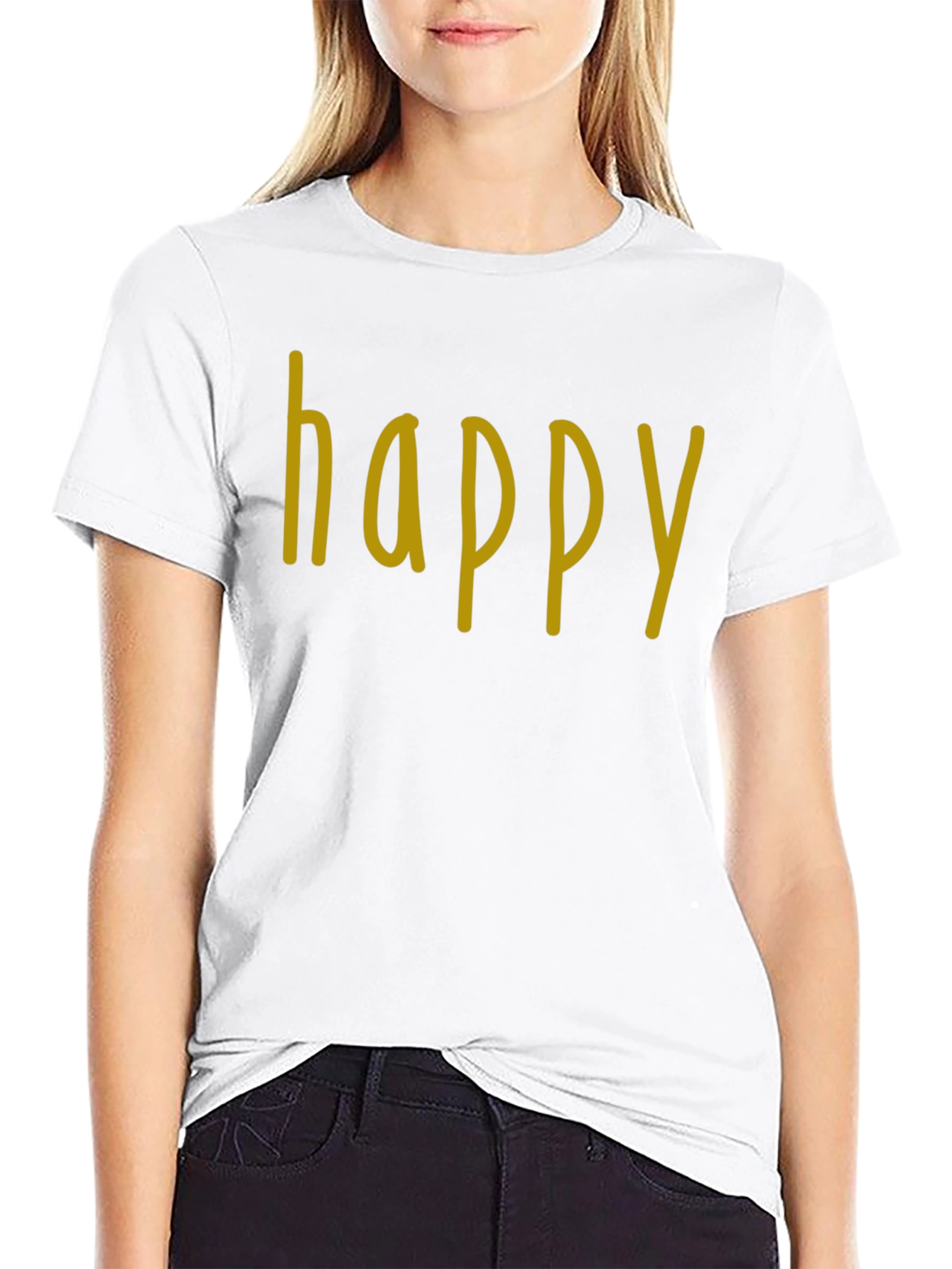 Happy Graphic T-Shirt - Casual Wear