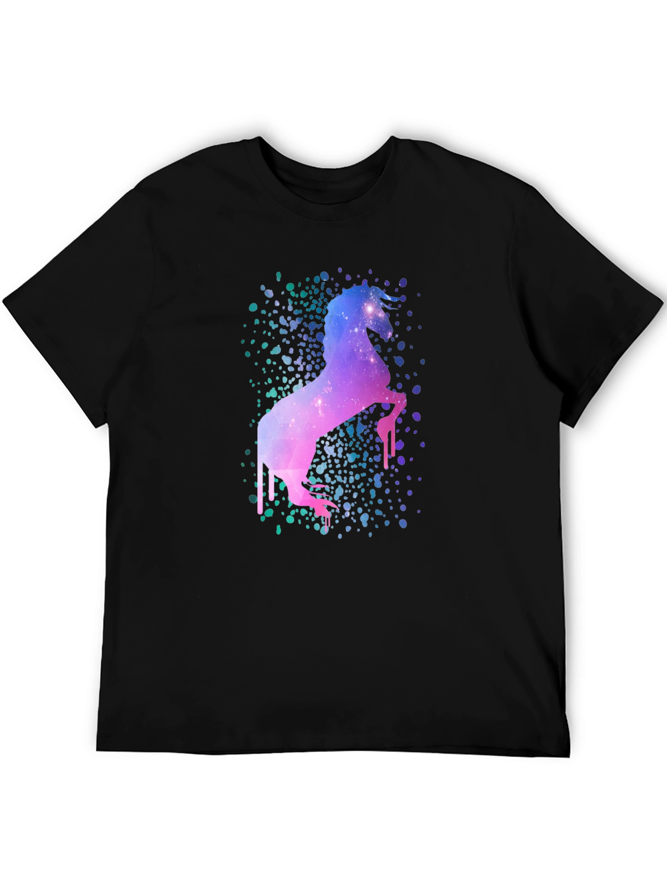 Galaxy Unicorn Black T-Shirt
