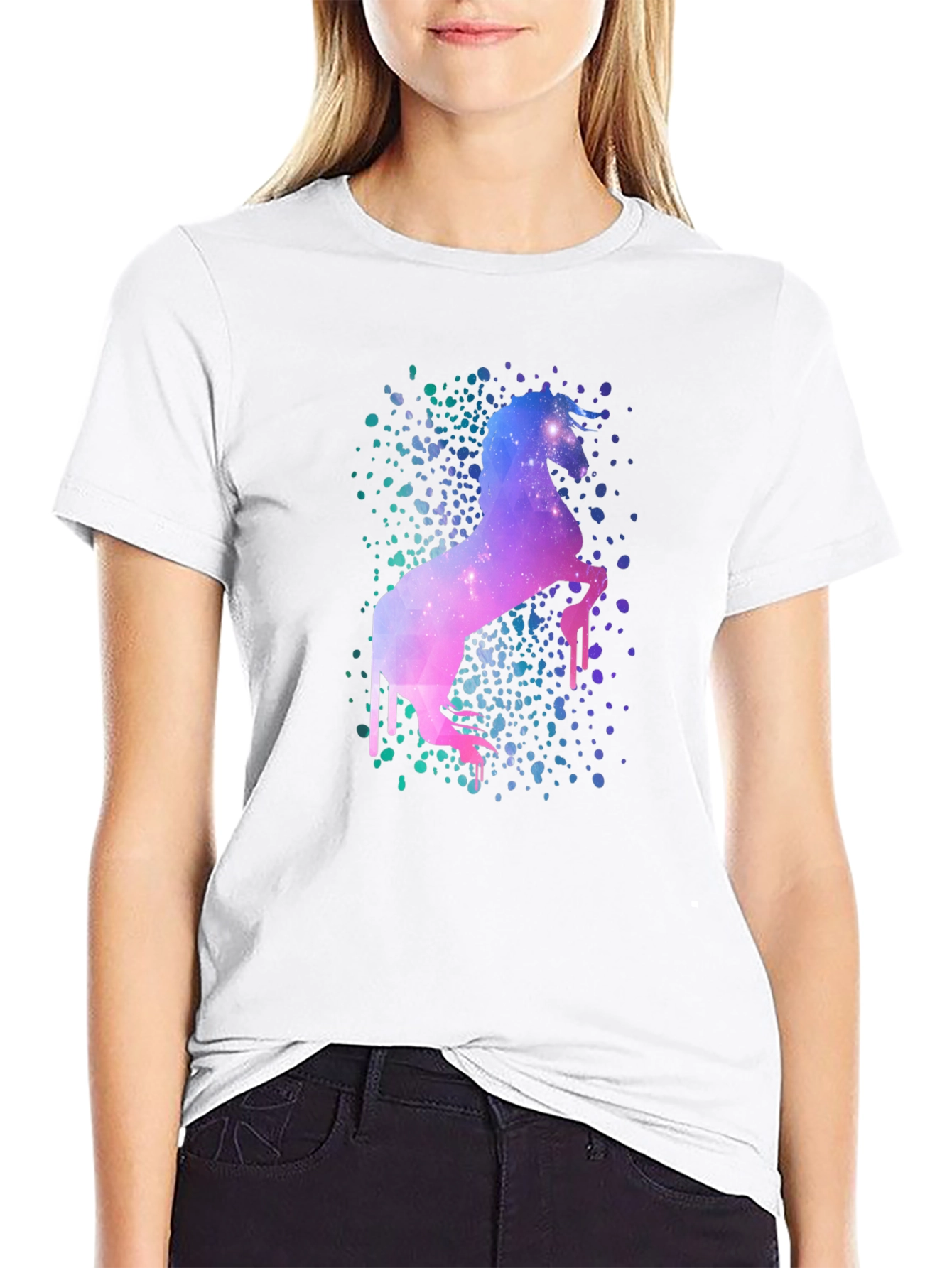 Galaxy Unicorn Black T-Shirt
