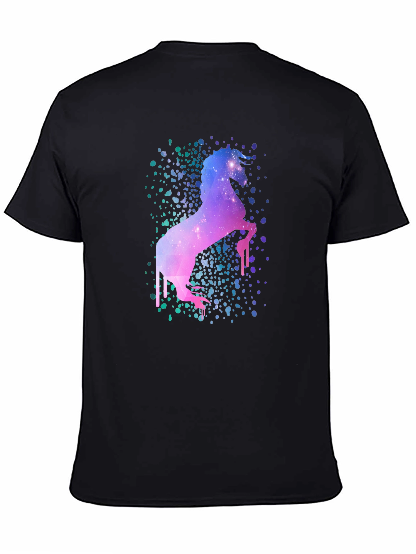 Galaxy Unicorn Black T-Shirt