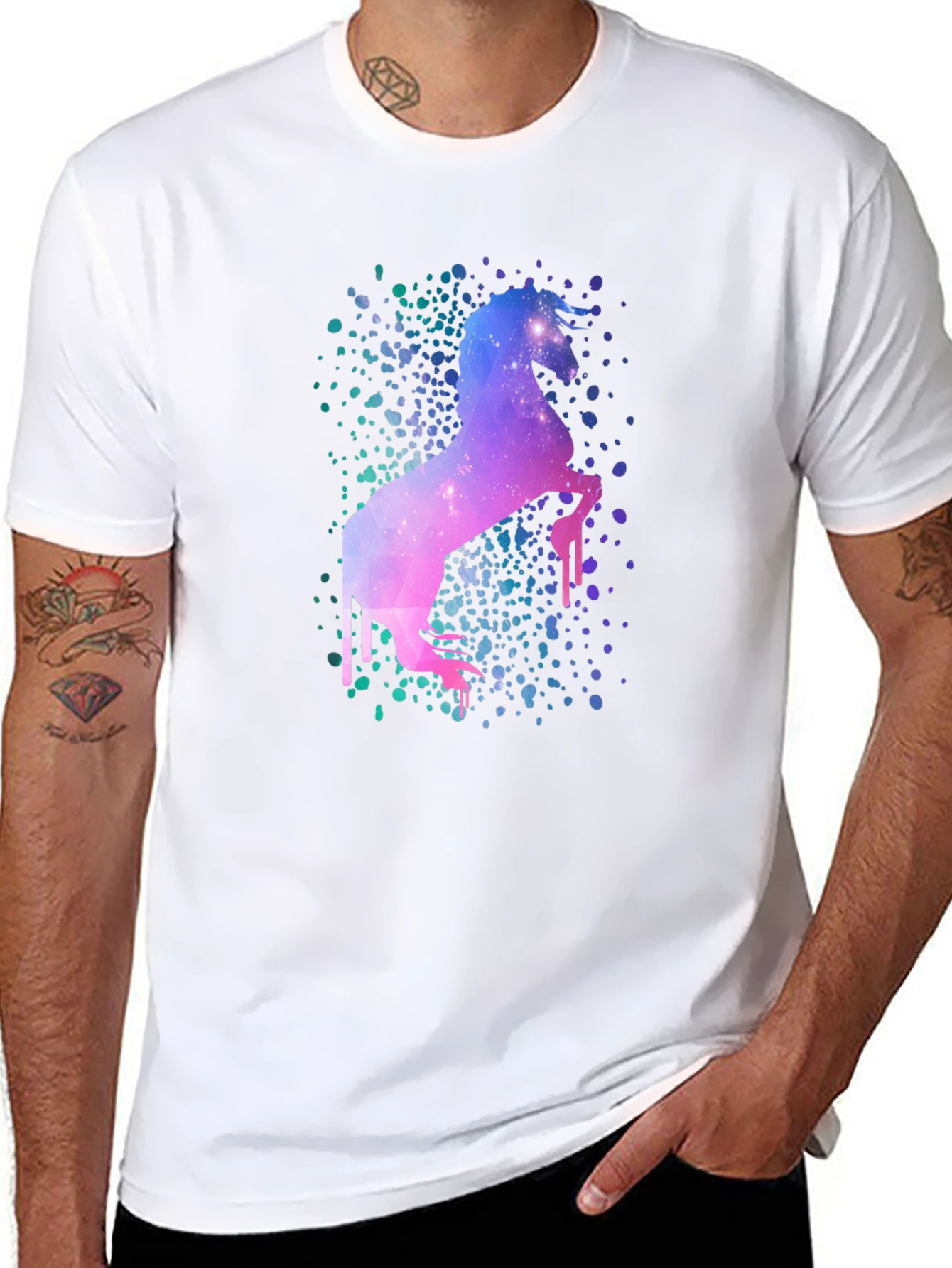 Galaxy Unicorn Black T-Shirt