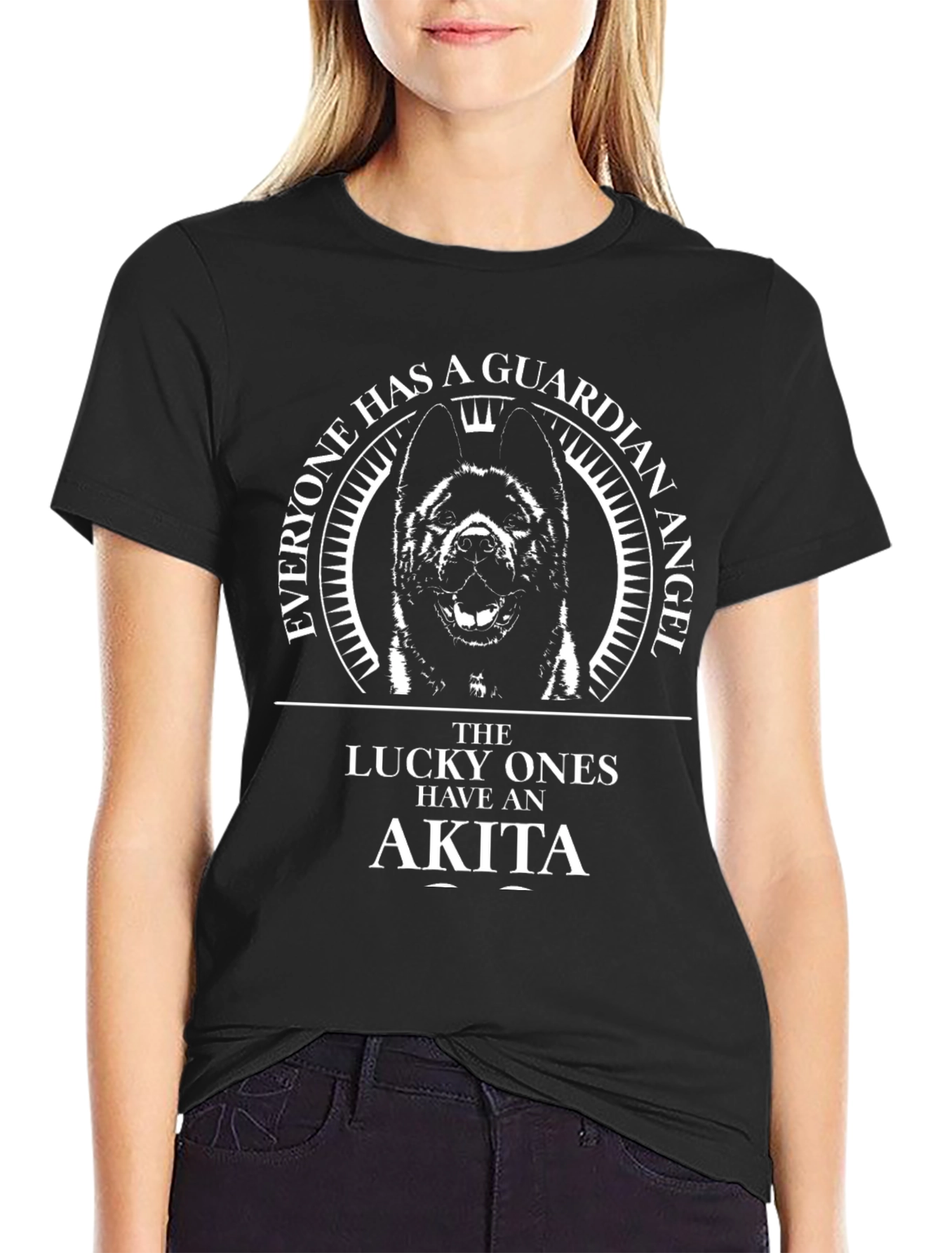Akita Guardian Angel T-Shirt - Dog Lover Tee