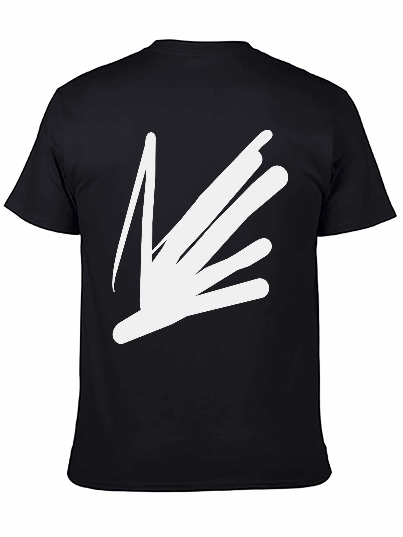 Abstract Graphic Print T-Shirt - Black