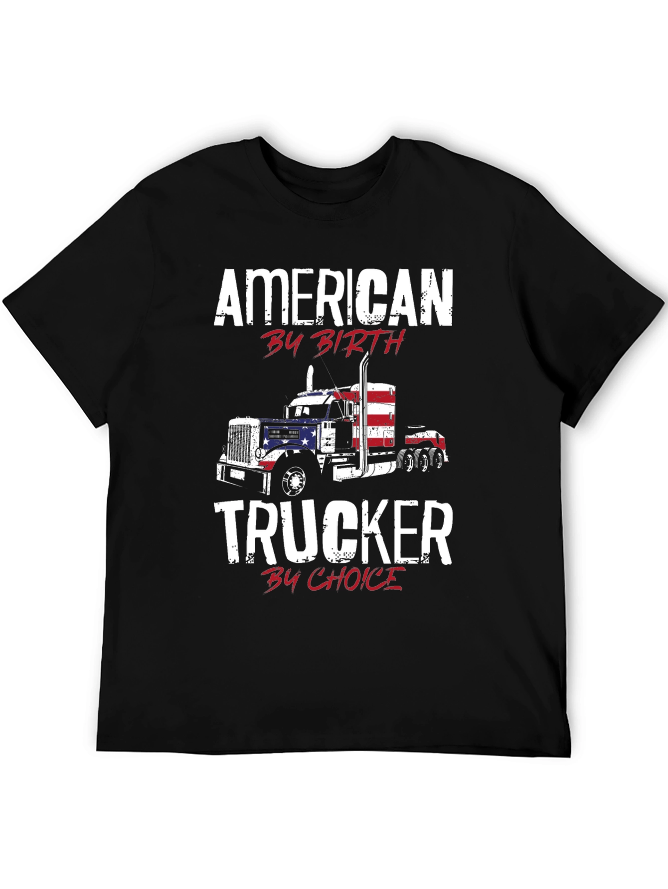 American Trucker T-Shirt - Patriotic Design