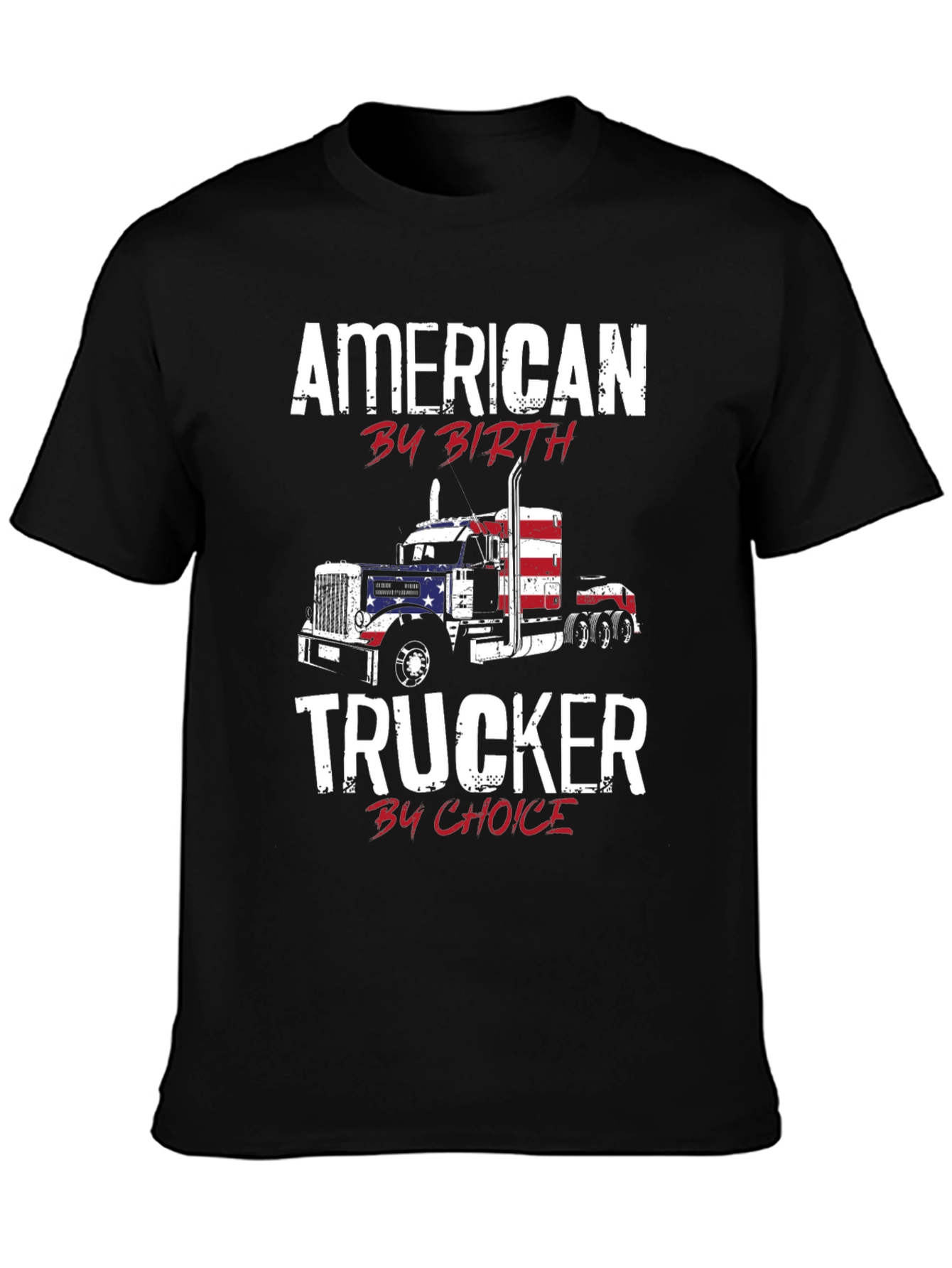 American Trucker T-Shirt - Patriotic Design