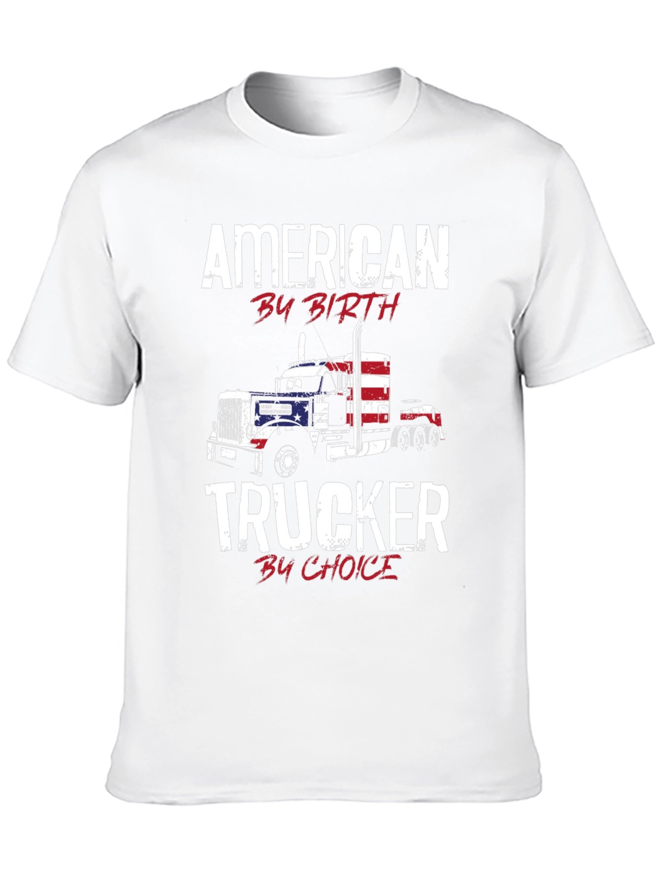 American Trucker T-Shirt - Patriotic Design